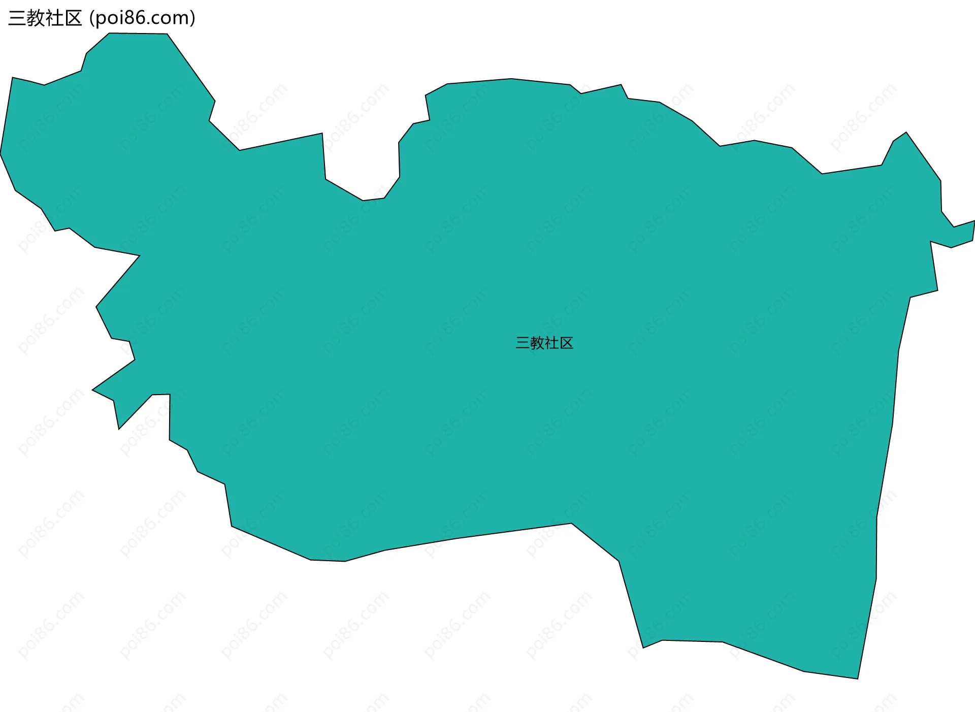 三教社区边界地图