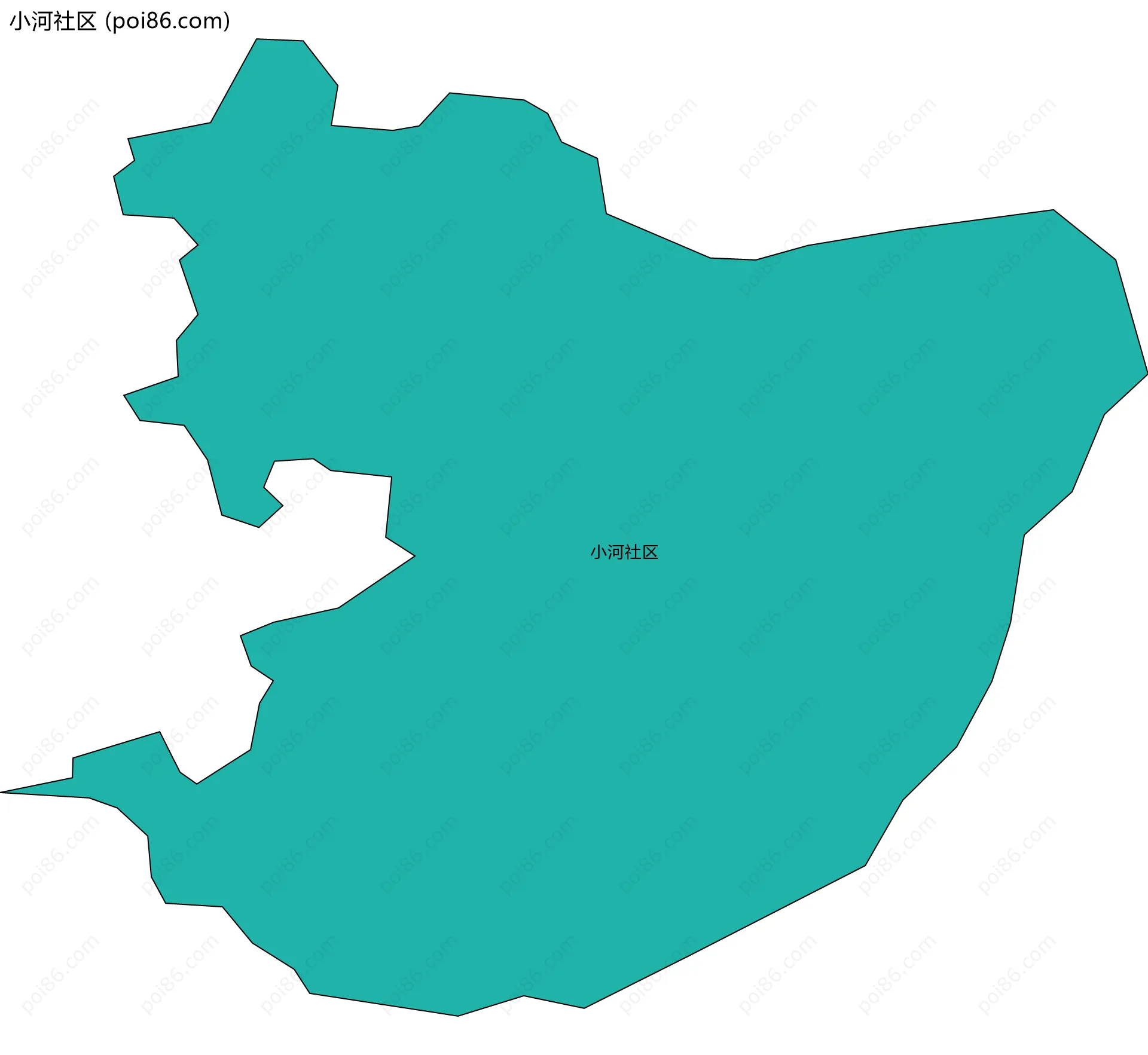 小河社区边界地图
