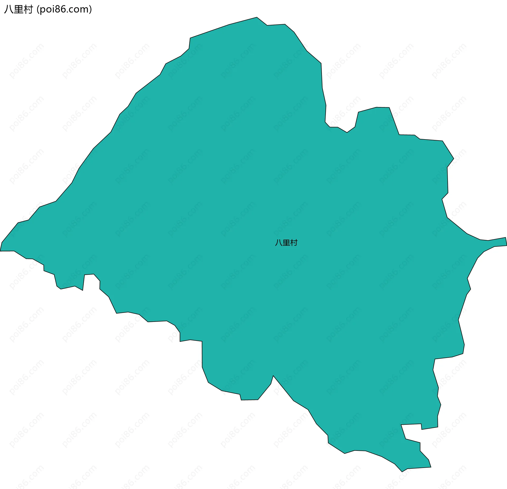 八里村边界地图