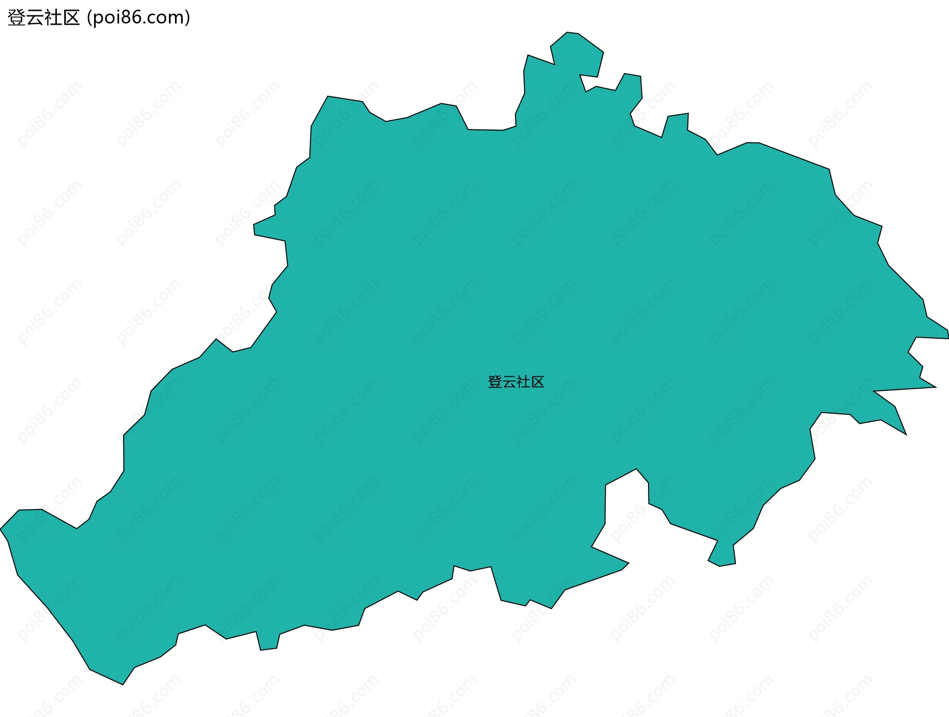 登云社区边界地图
