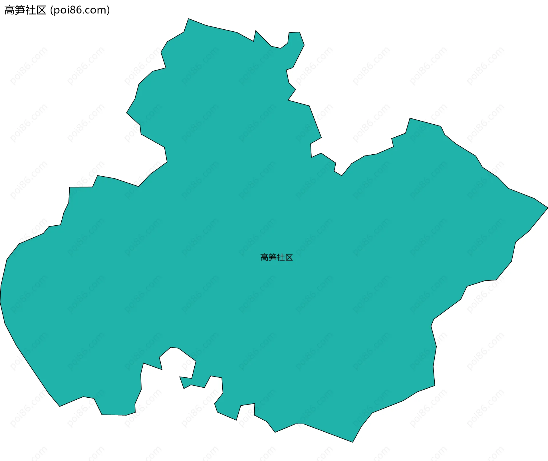 高笋社区边界地图