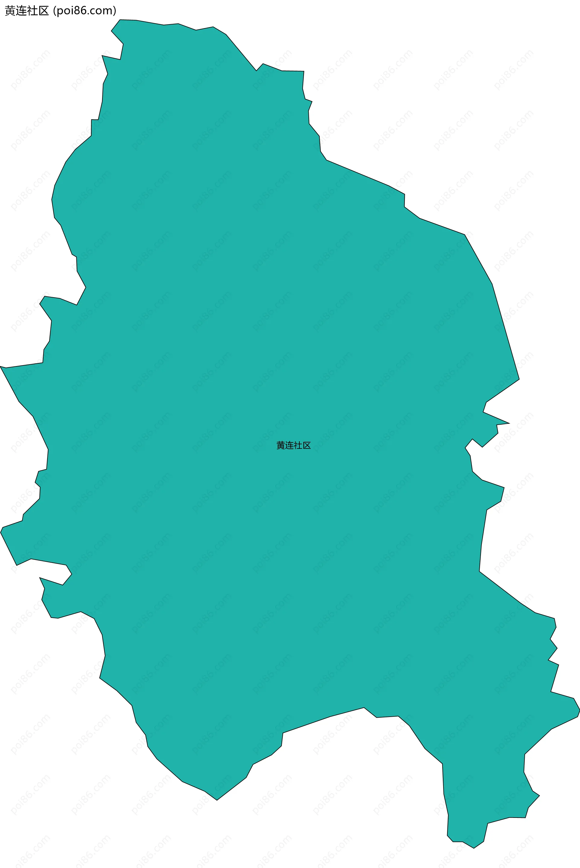 黄连社区边界地图