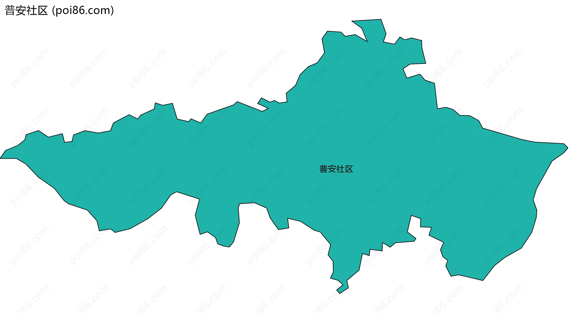 普安社区边界地图