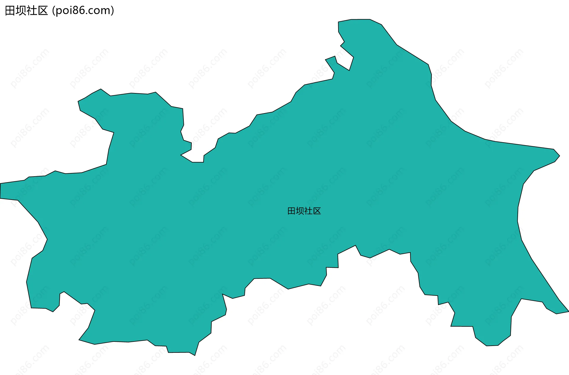 田坝社区边界地图