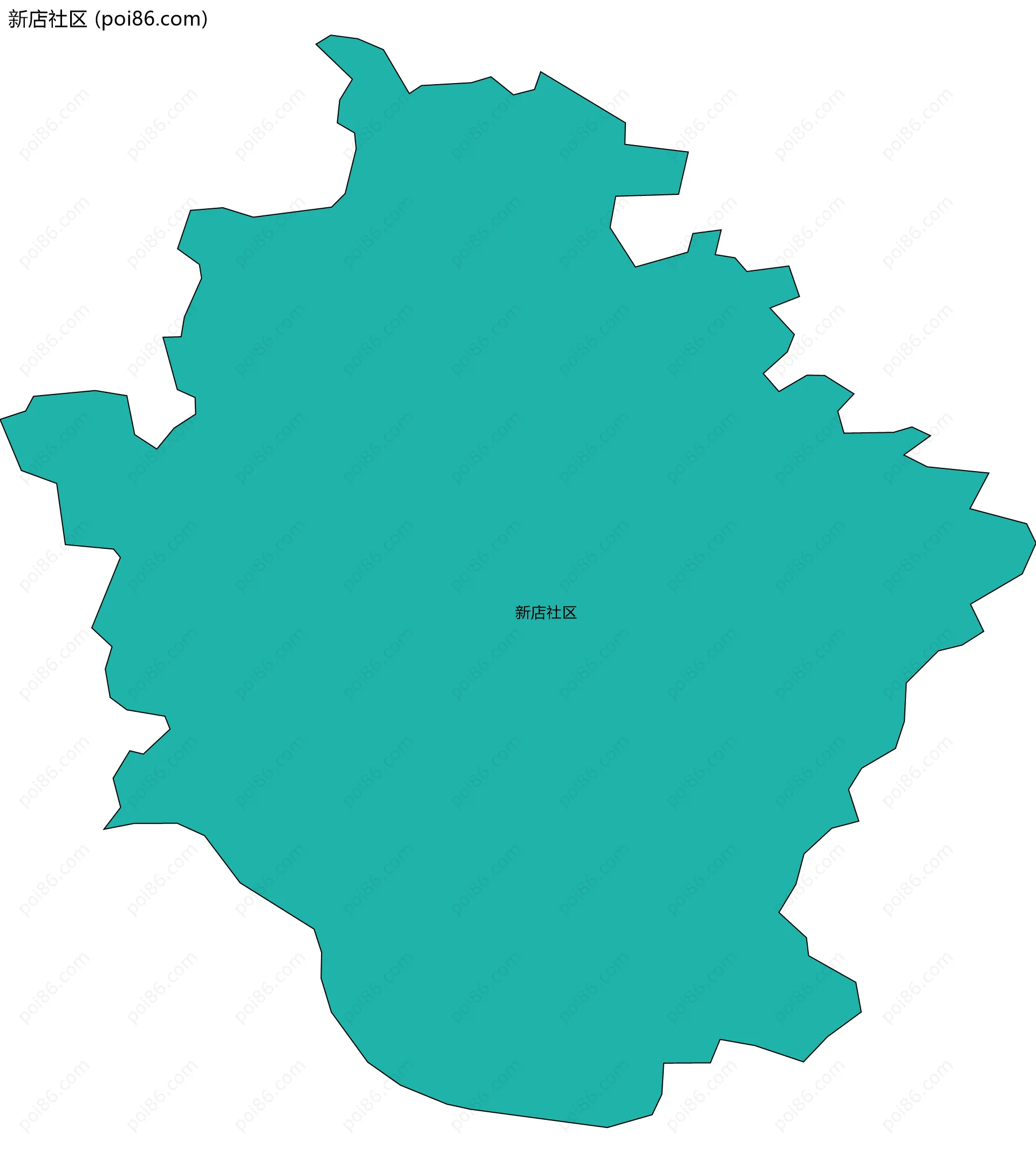 新店社区边界地图
