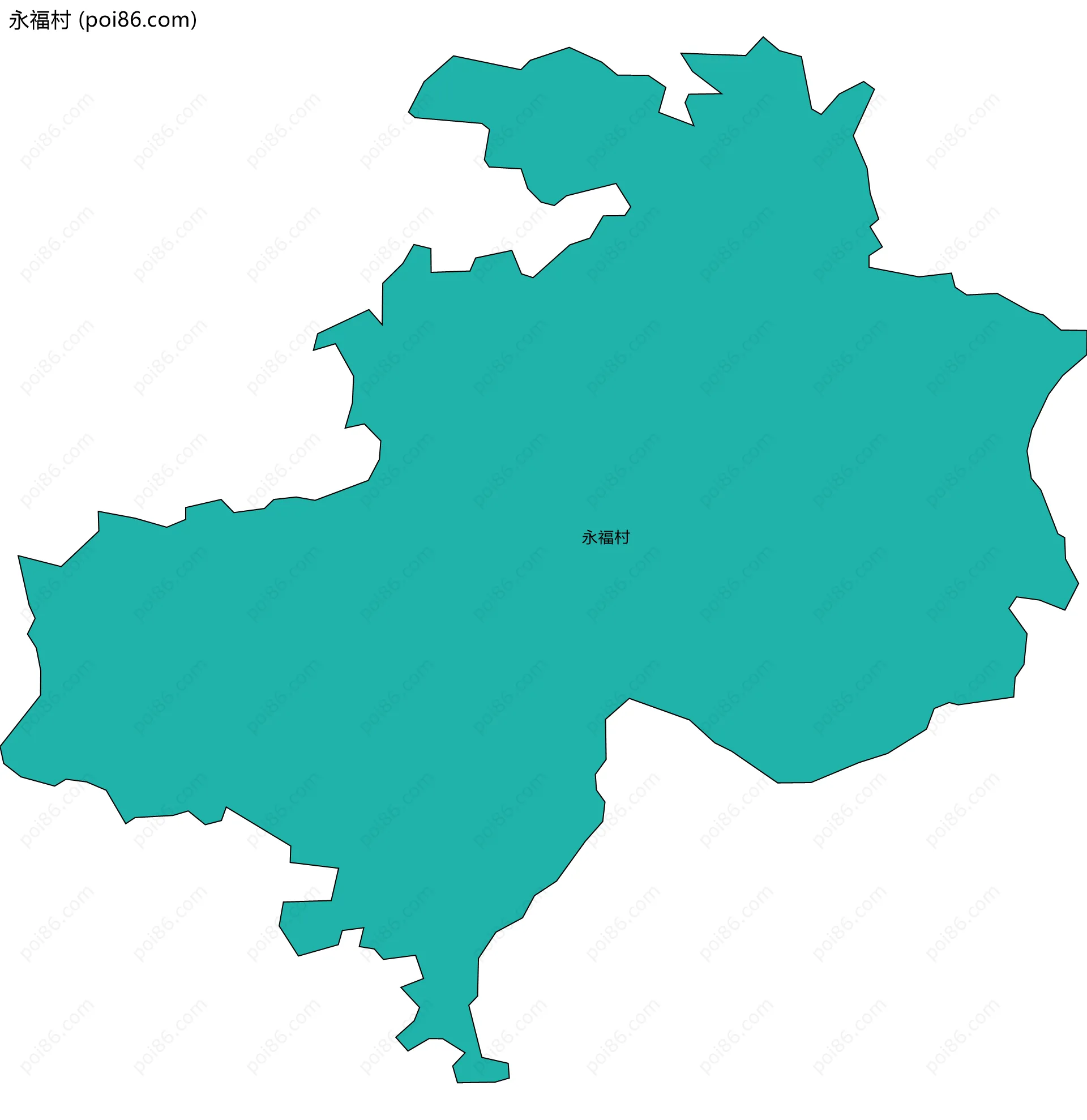 永福村边界地图