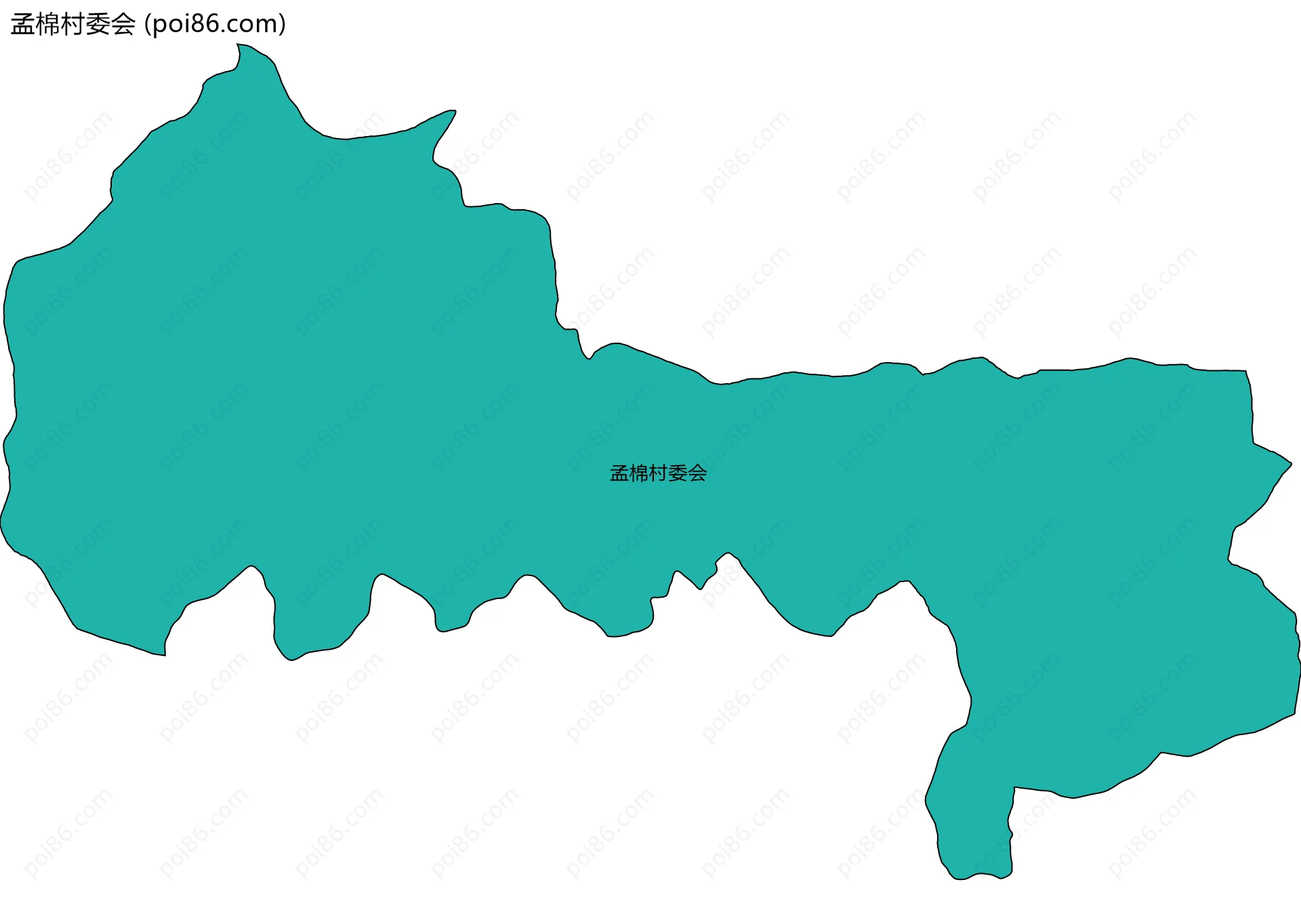 孟棉村委会边界地图