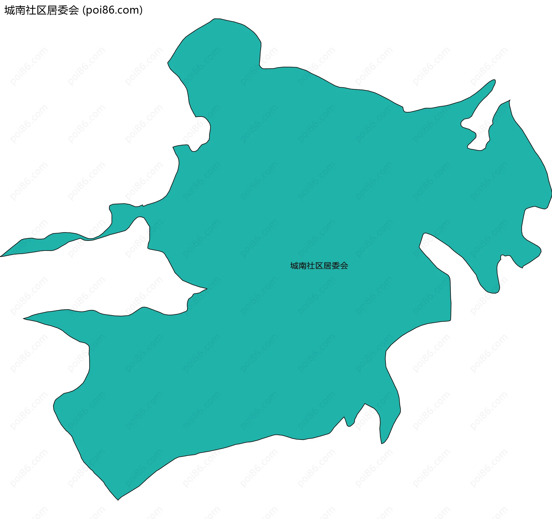 城南社区居委会边界地图