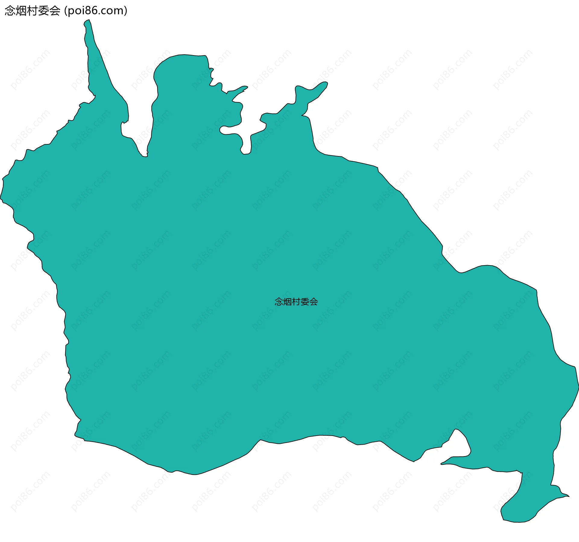 念烟村委会边界地图