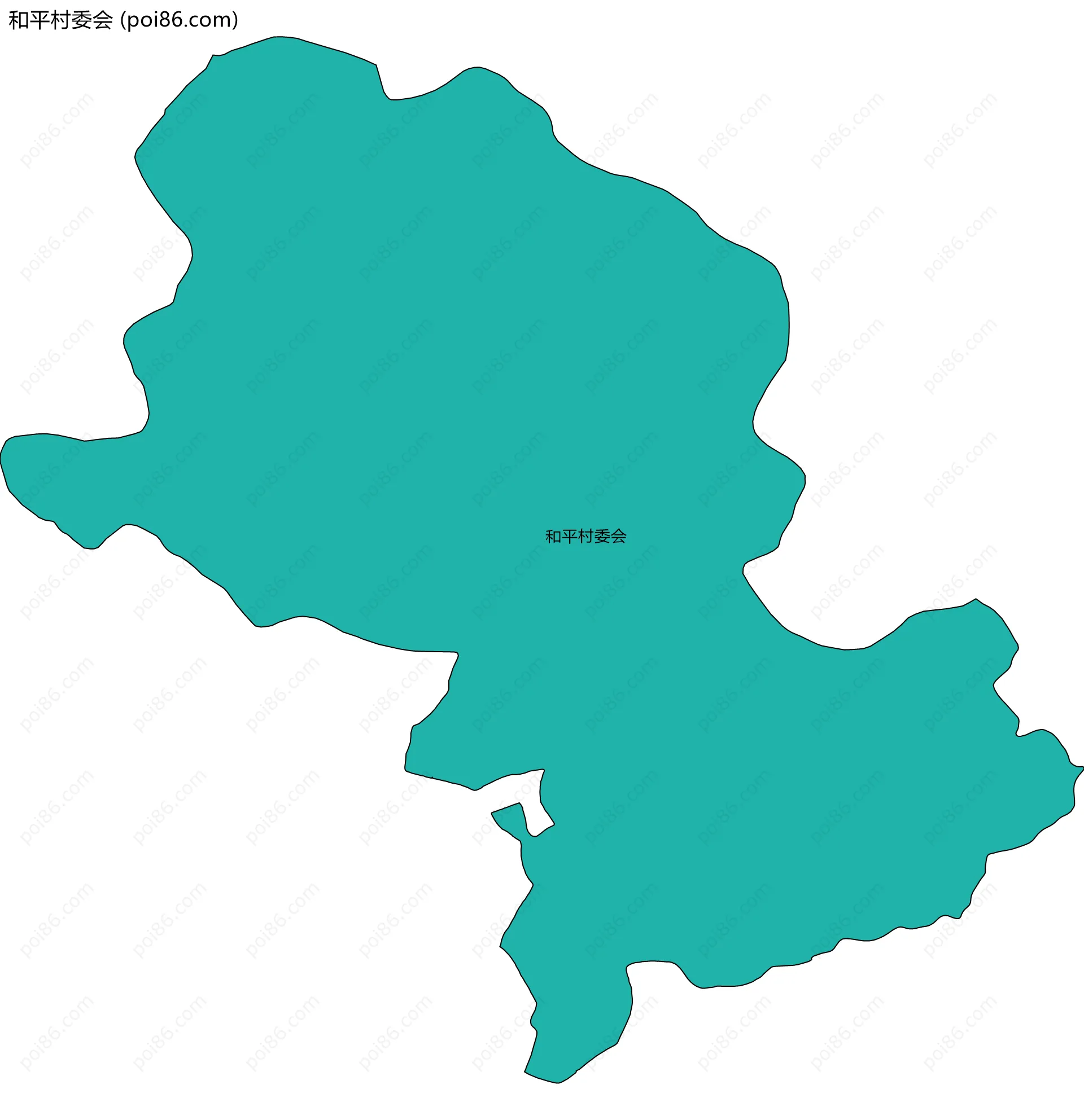 和平村委会边界地图