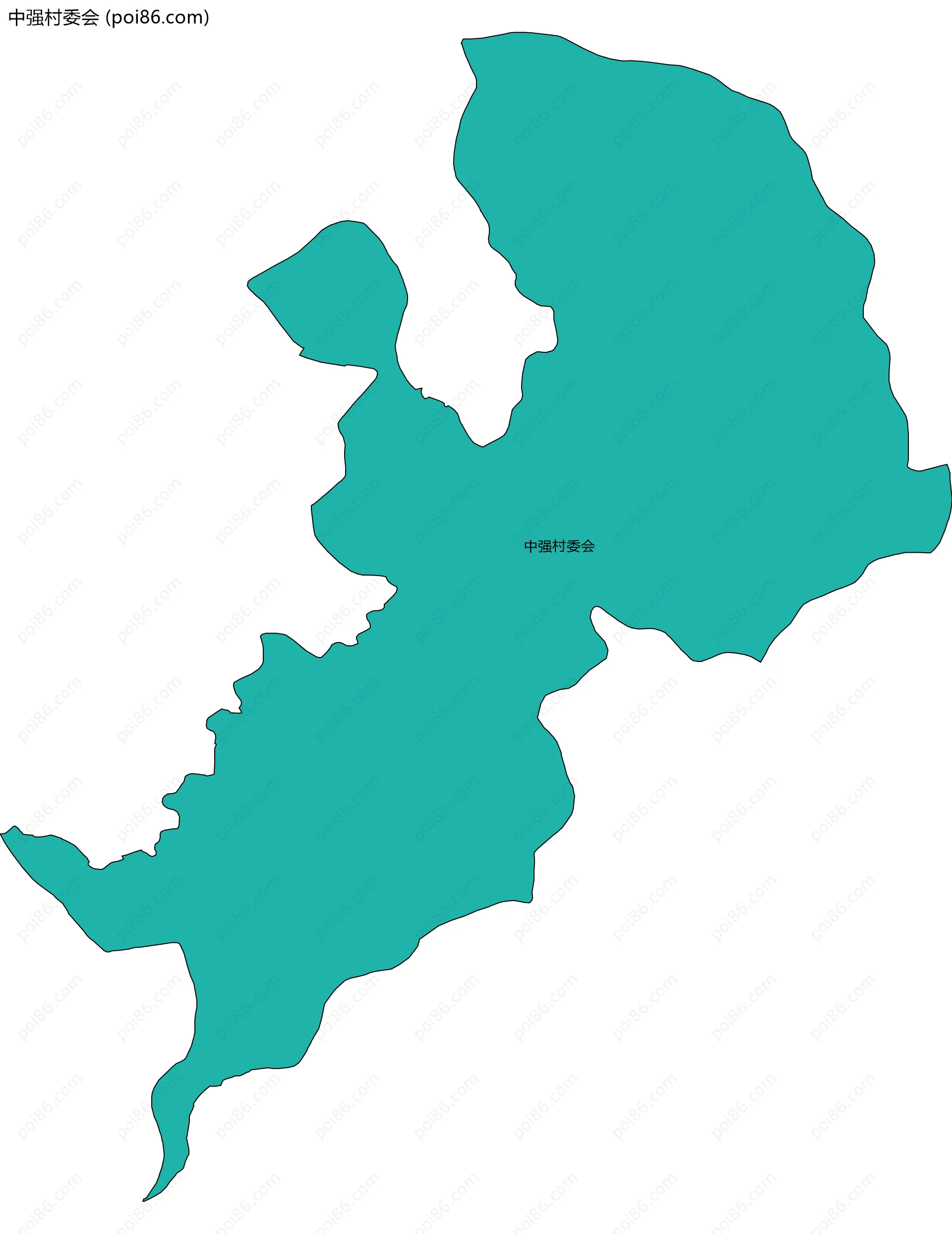 中强村委会边界地图
