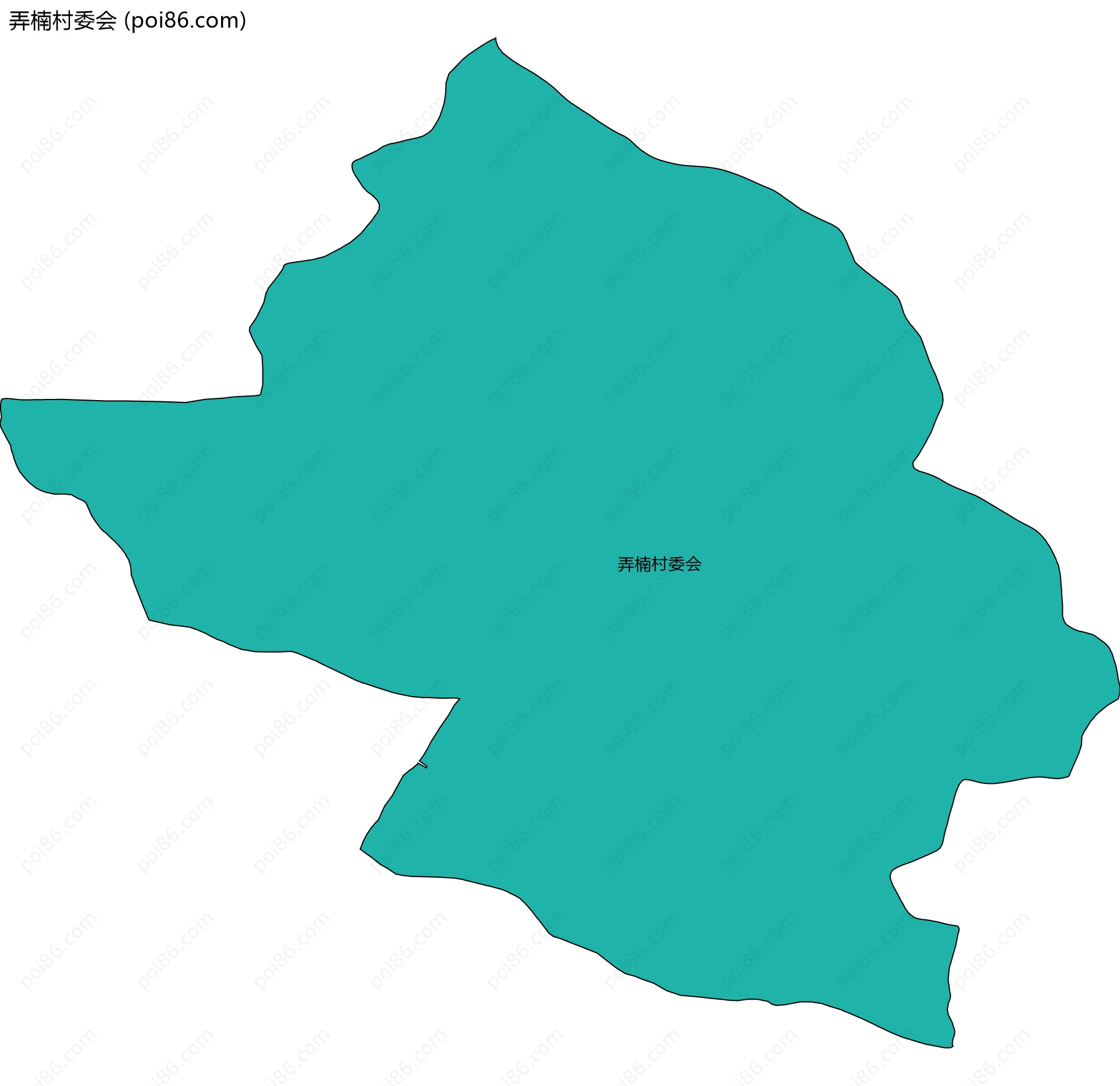 弄楠村委会边界地图