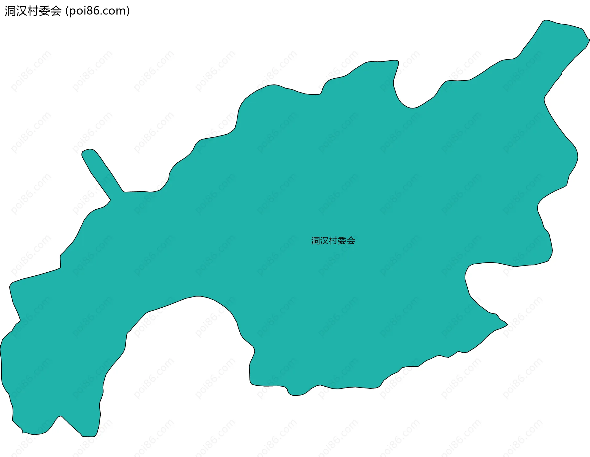 洞汉村委会边界地图