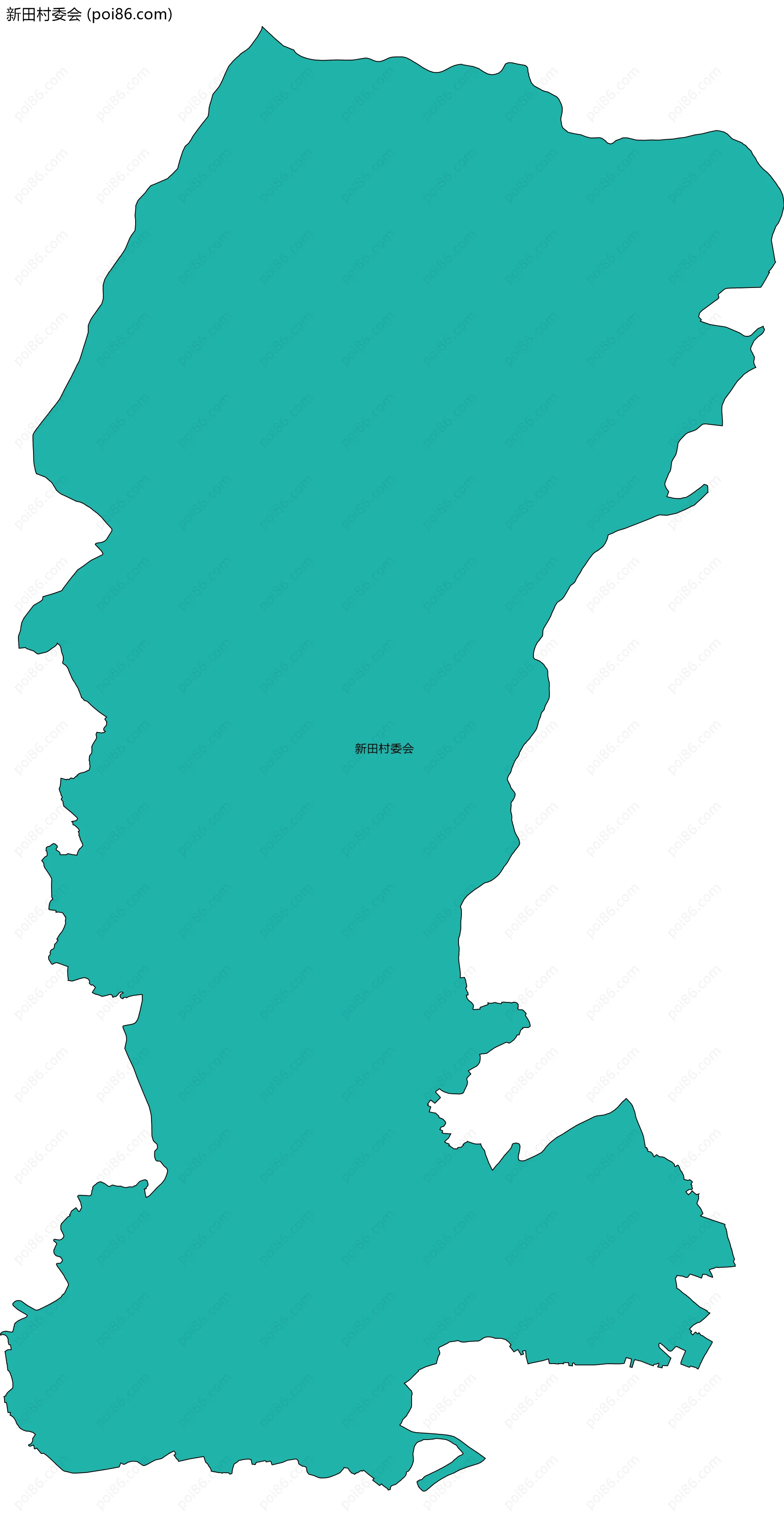 新田村委会边界地图