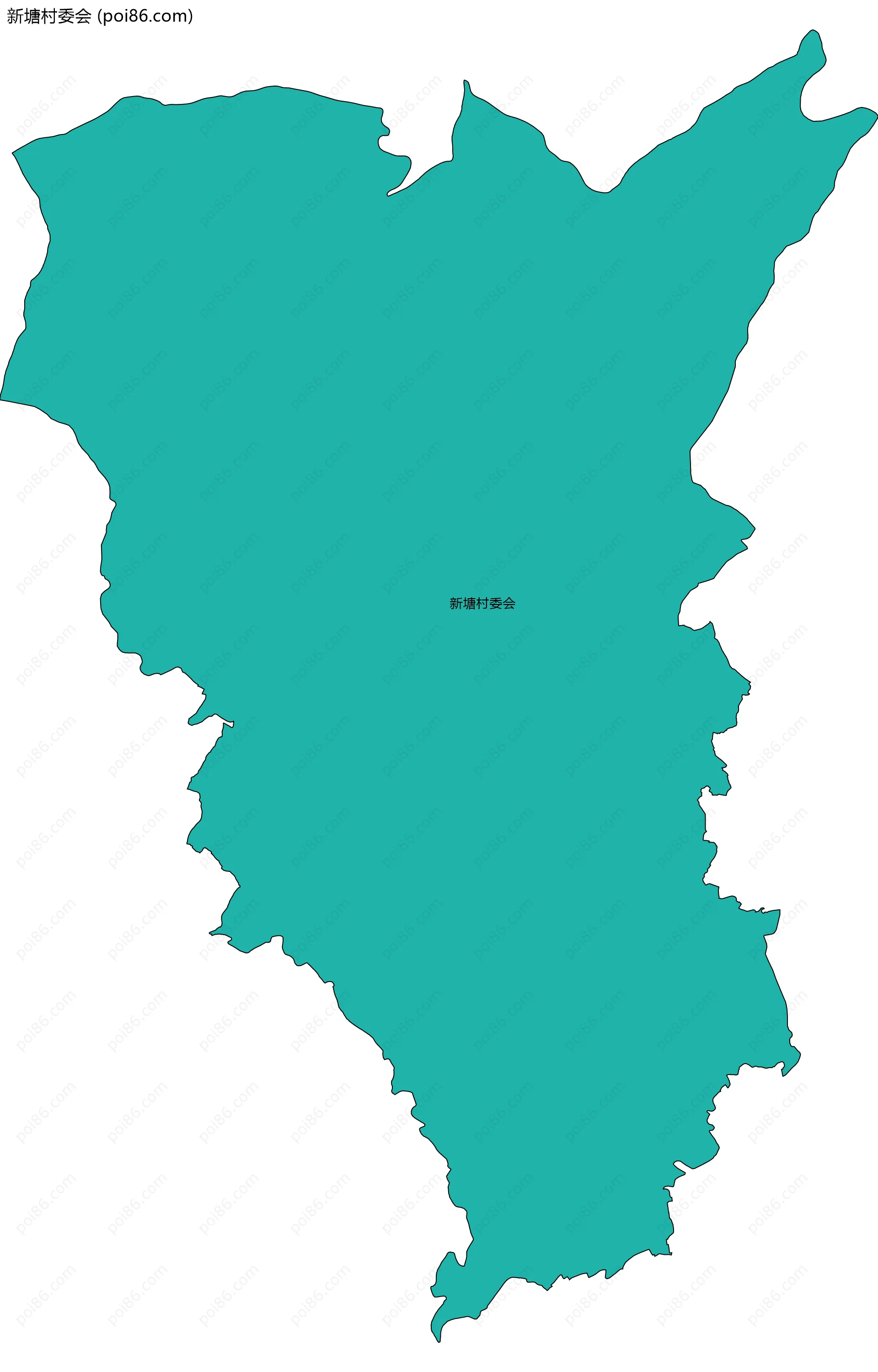 新塘村委会边界地图