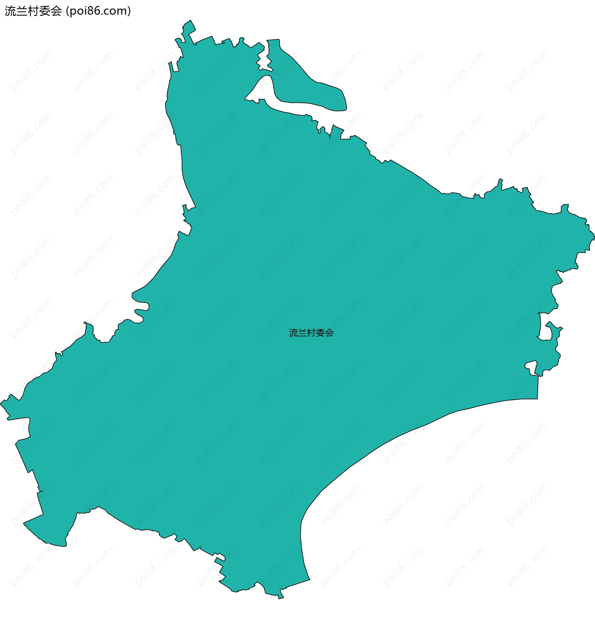 流兰村委会边界地图