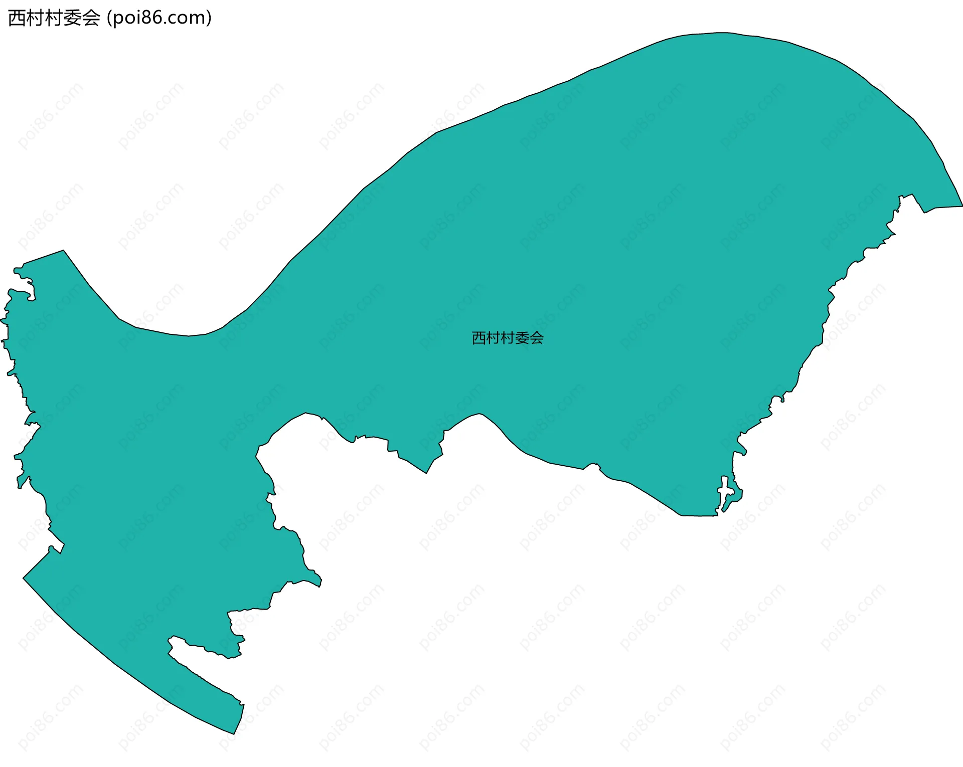 西村村委会边界地图