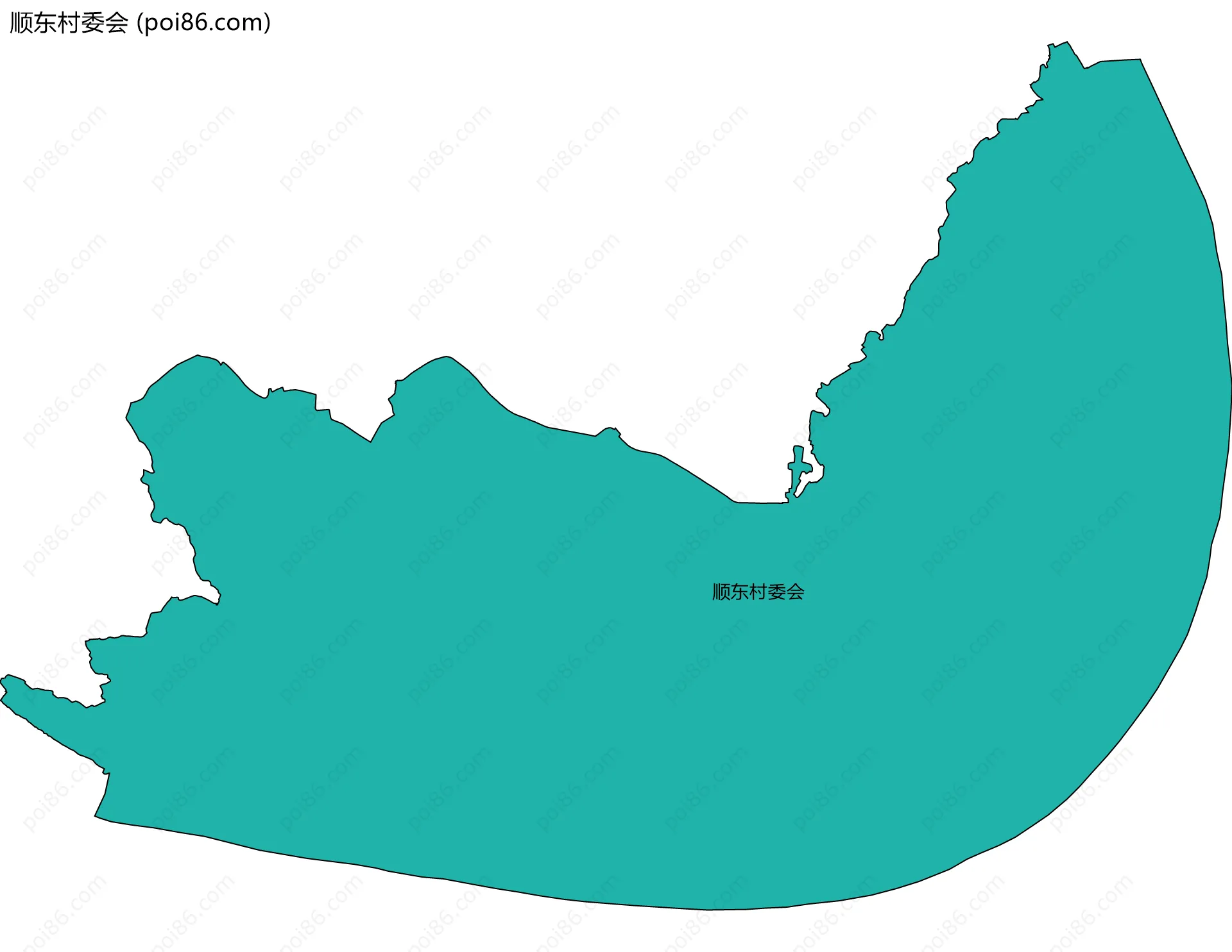 顺东村委会边界地图