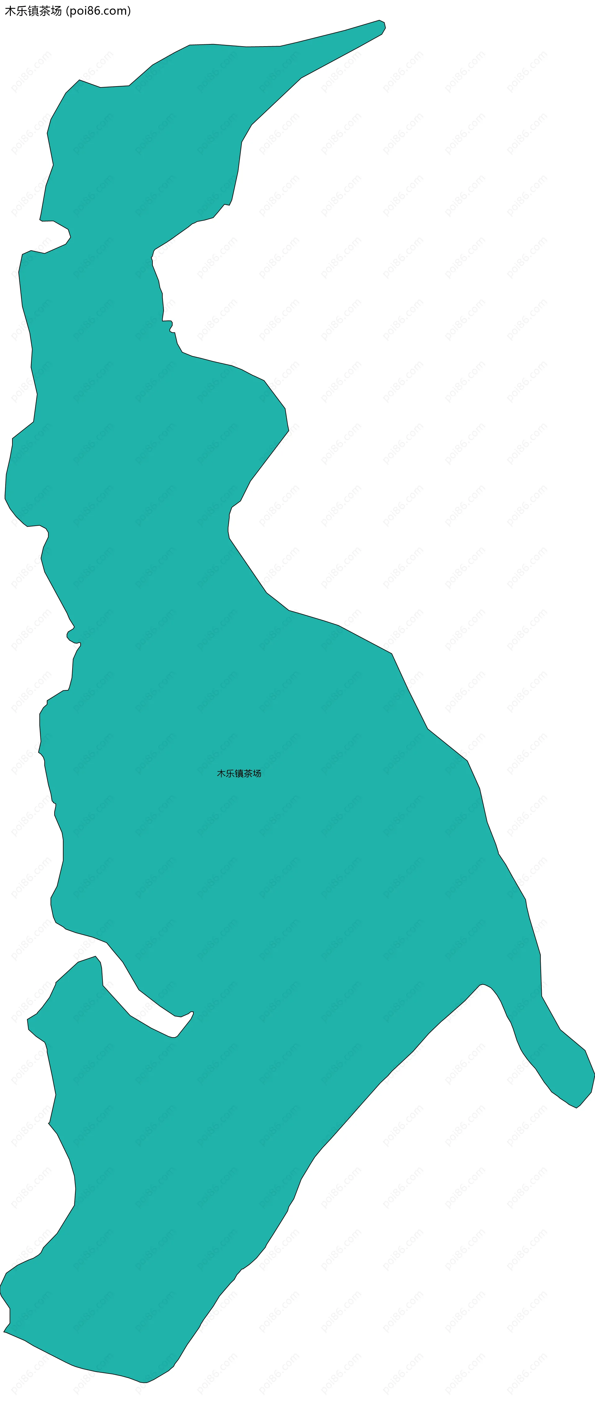 木乐镇茶场边界地图