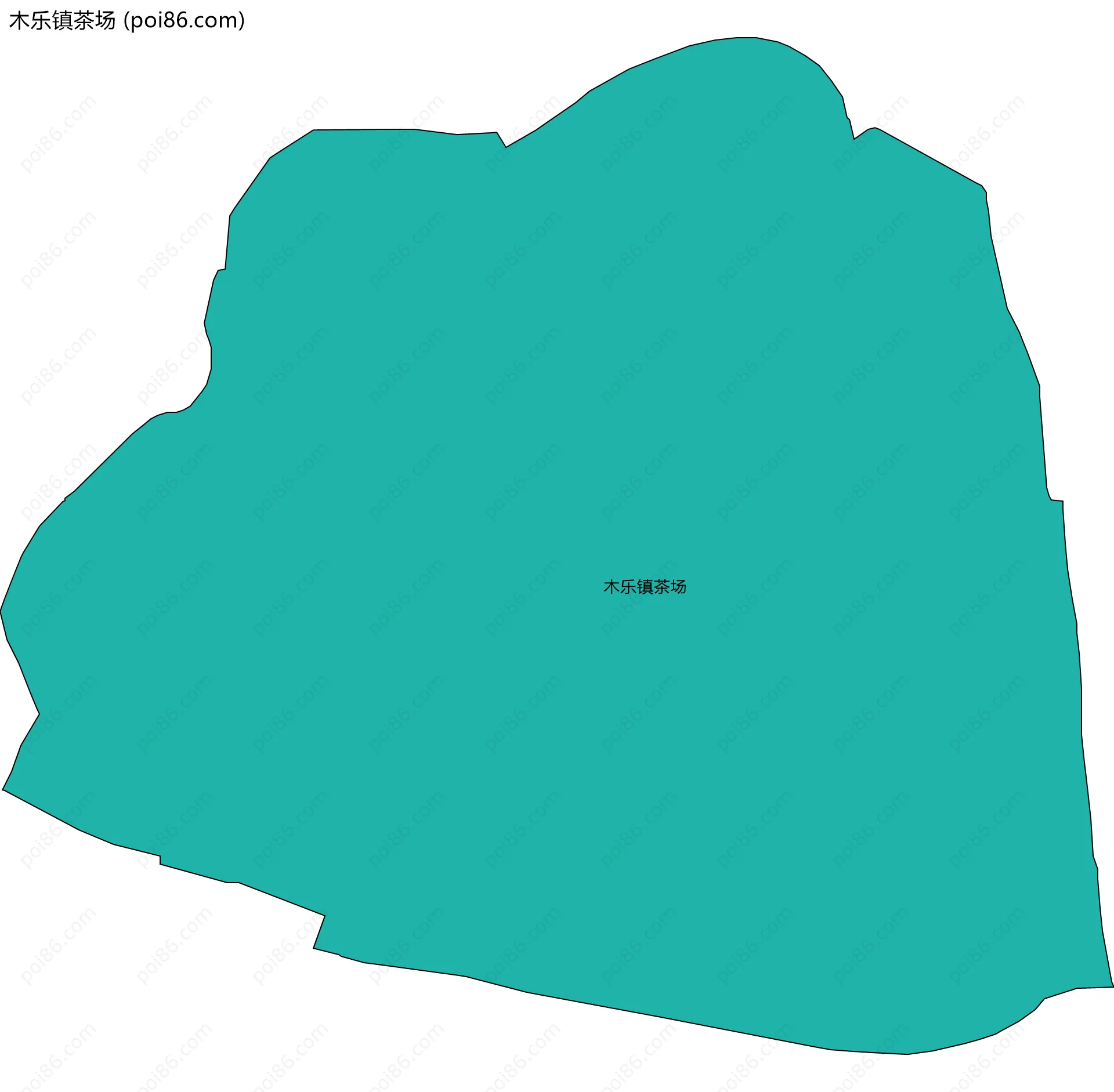 木乐镇茶场边界地图