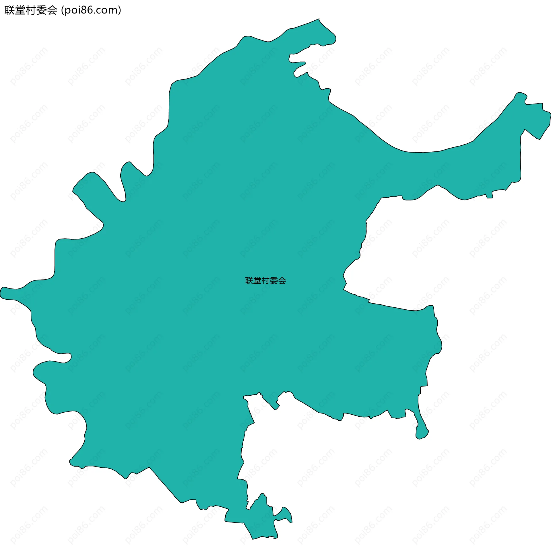 联堂村委会边界地图