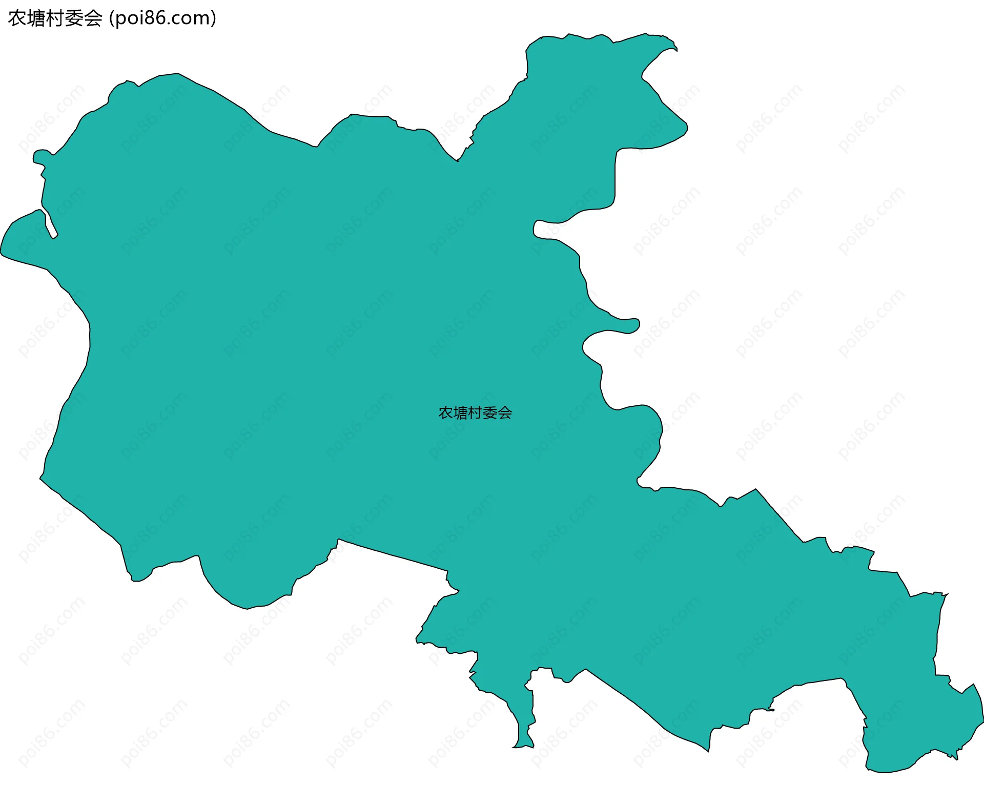 农塘村委会边界地图