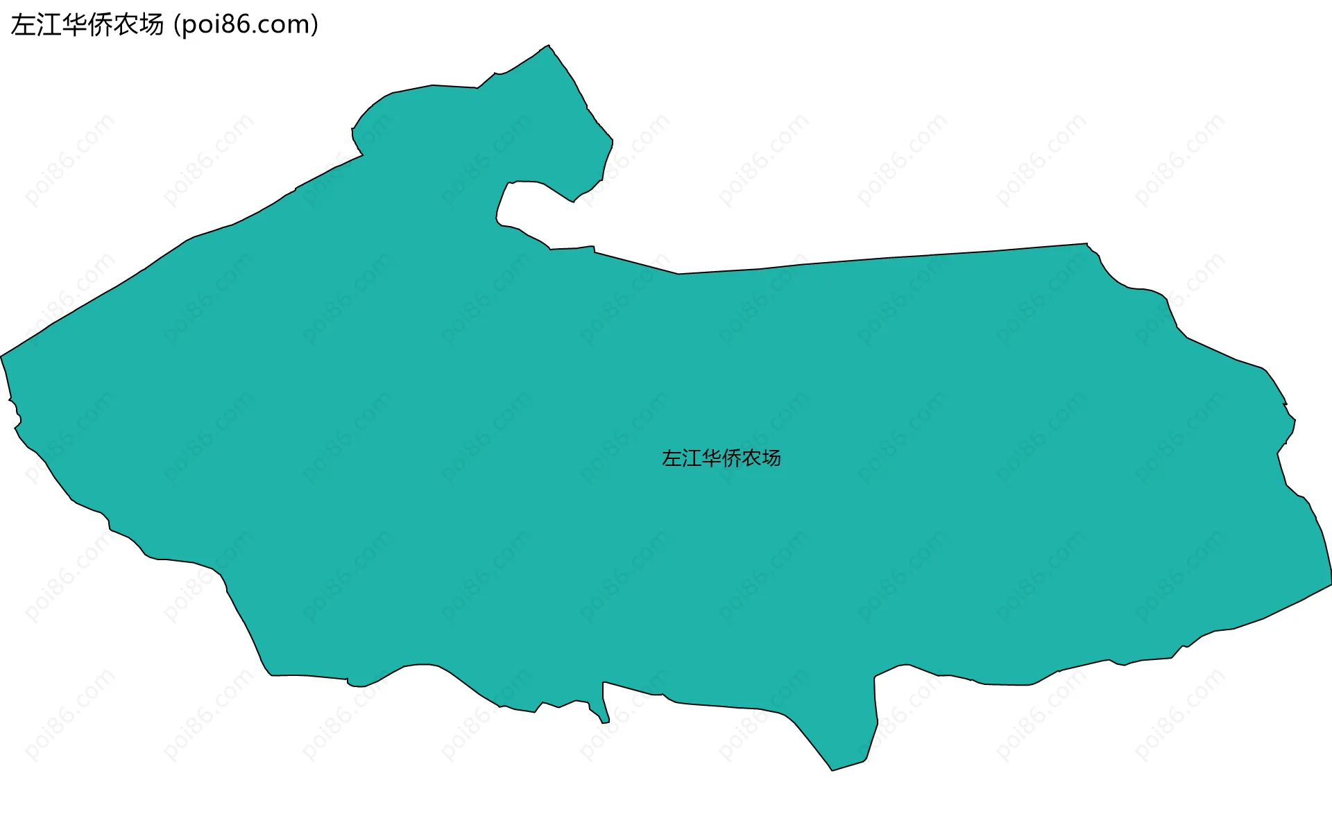左江华侨农场边界地图