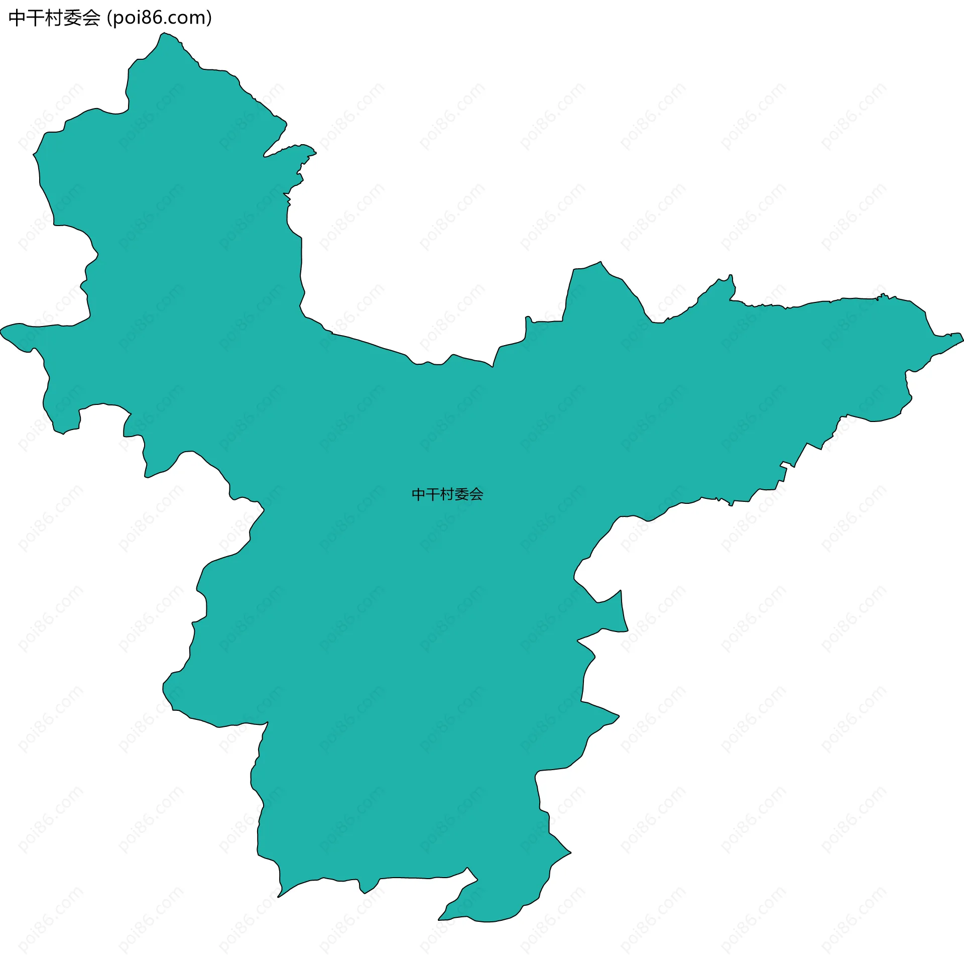 中干村委会边界地图