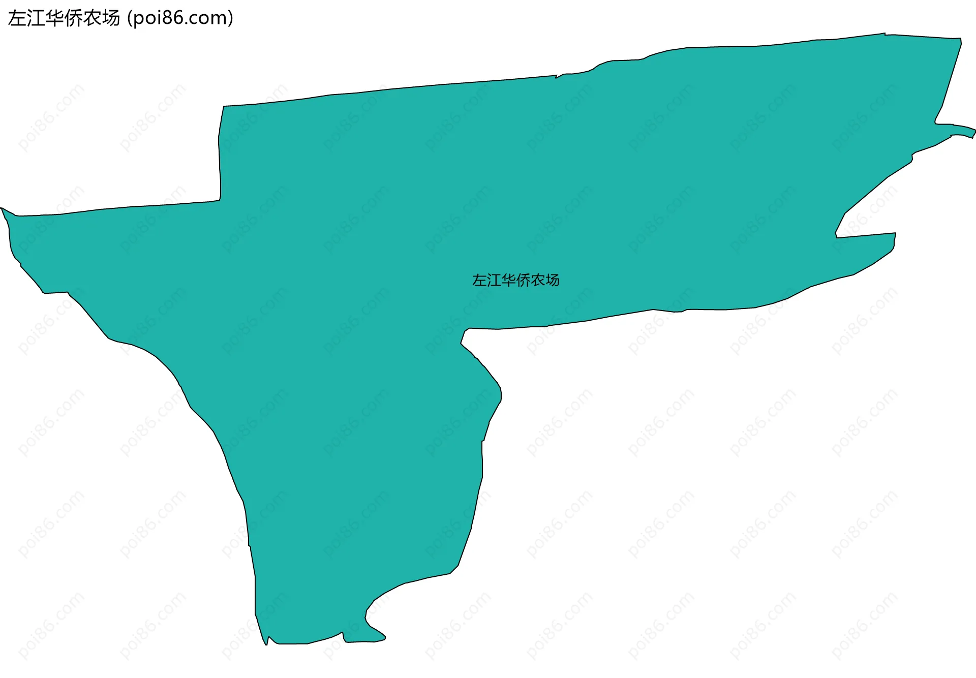 左江华侨农场边界地图
