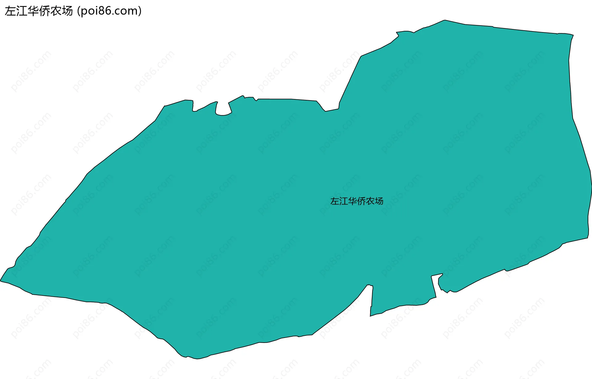 左江华侨农场边界地图