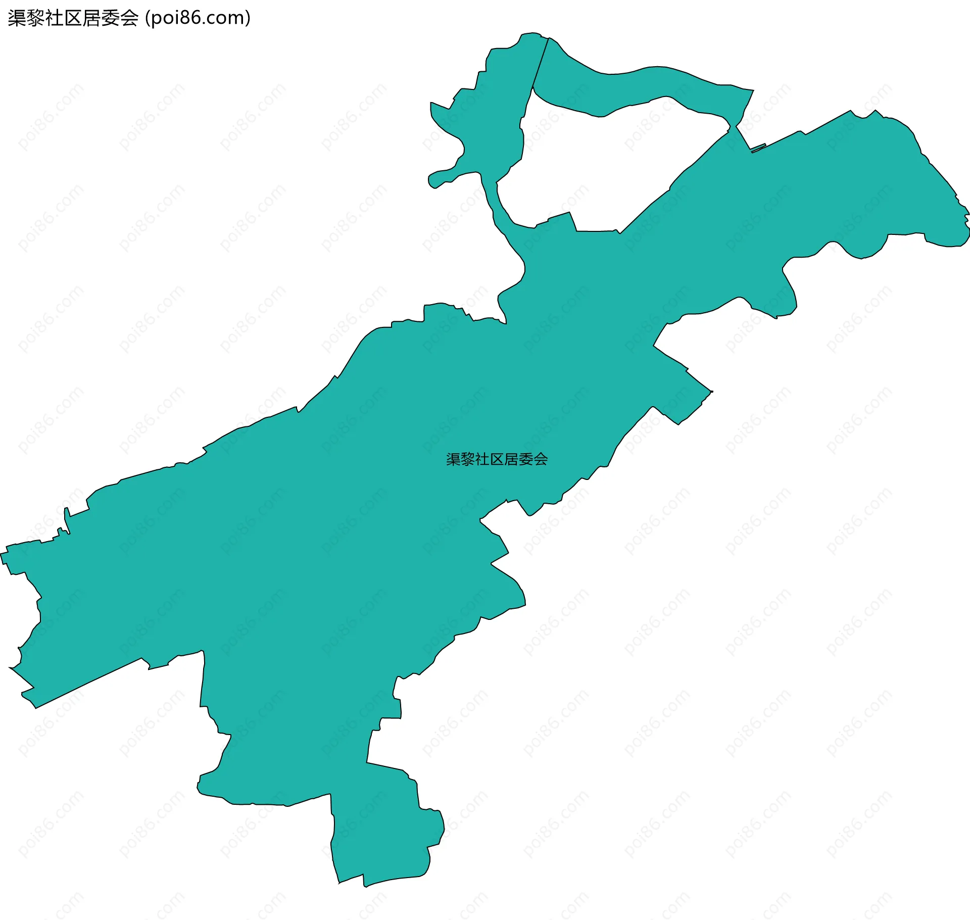 渠黎社区居委会边界地图