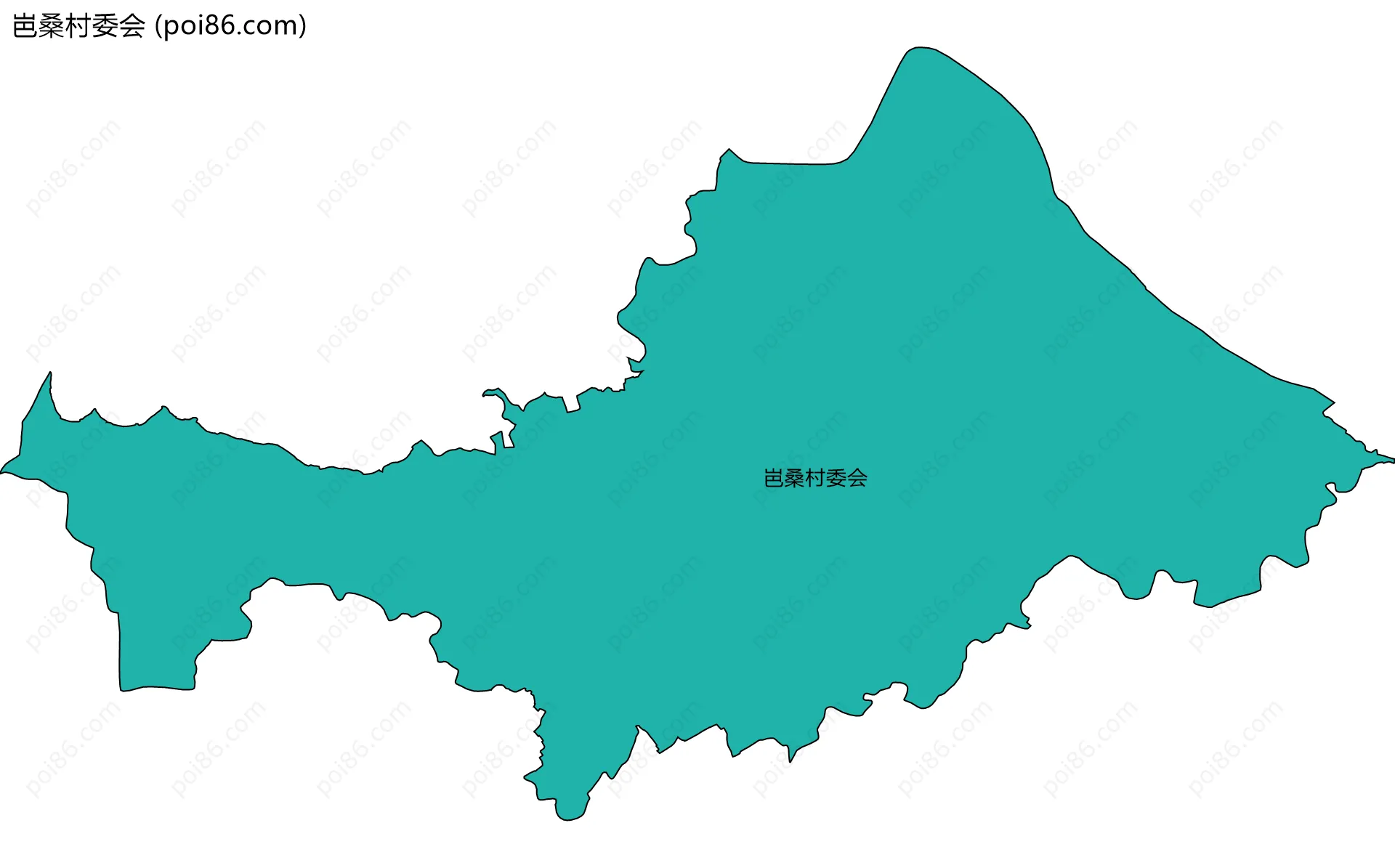 岜桑村委会边界地图