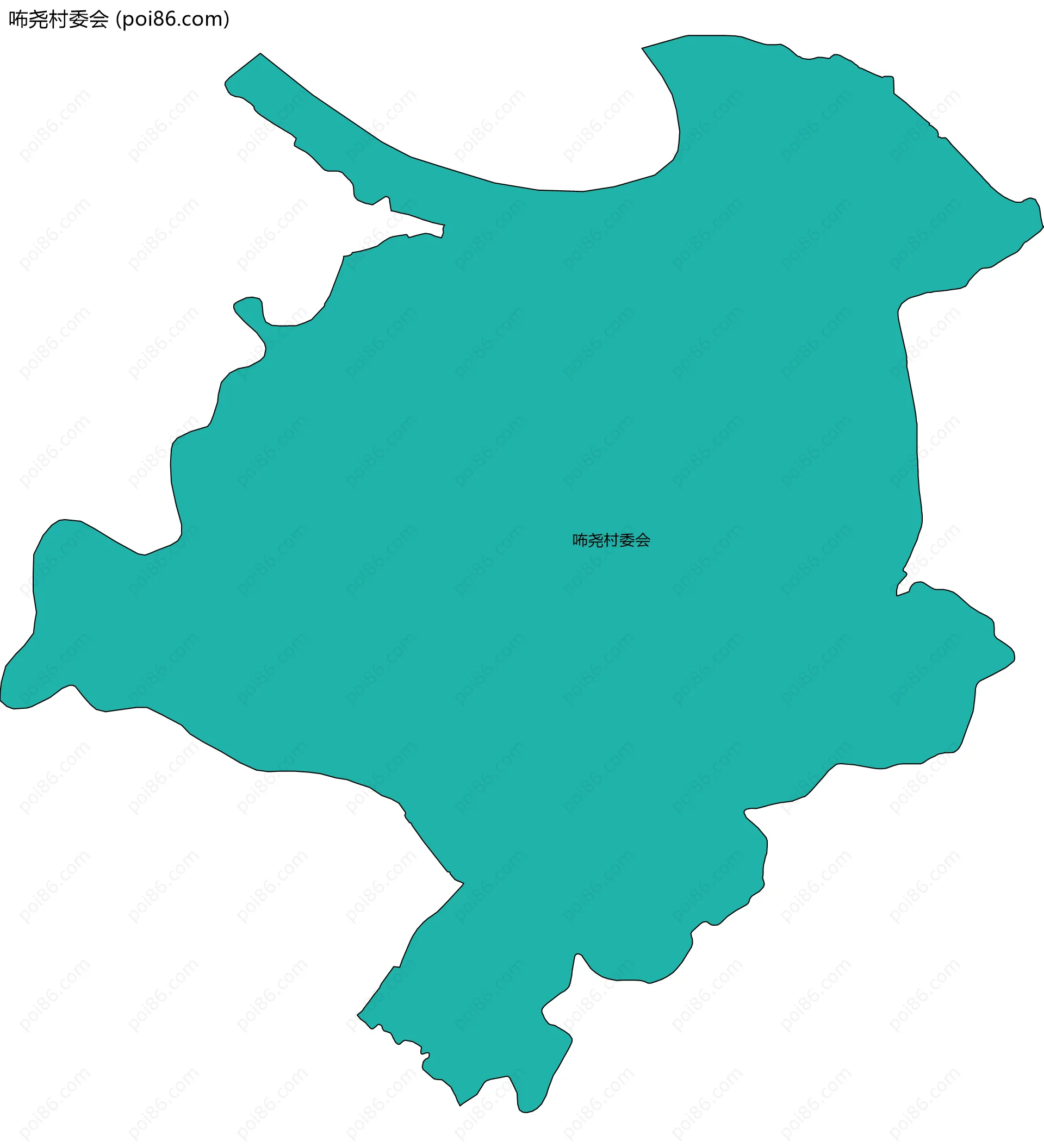 咘尧村委会边界地图