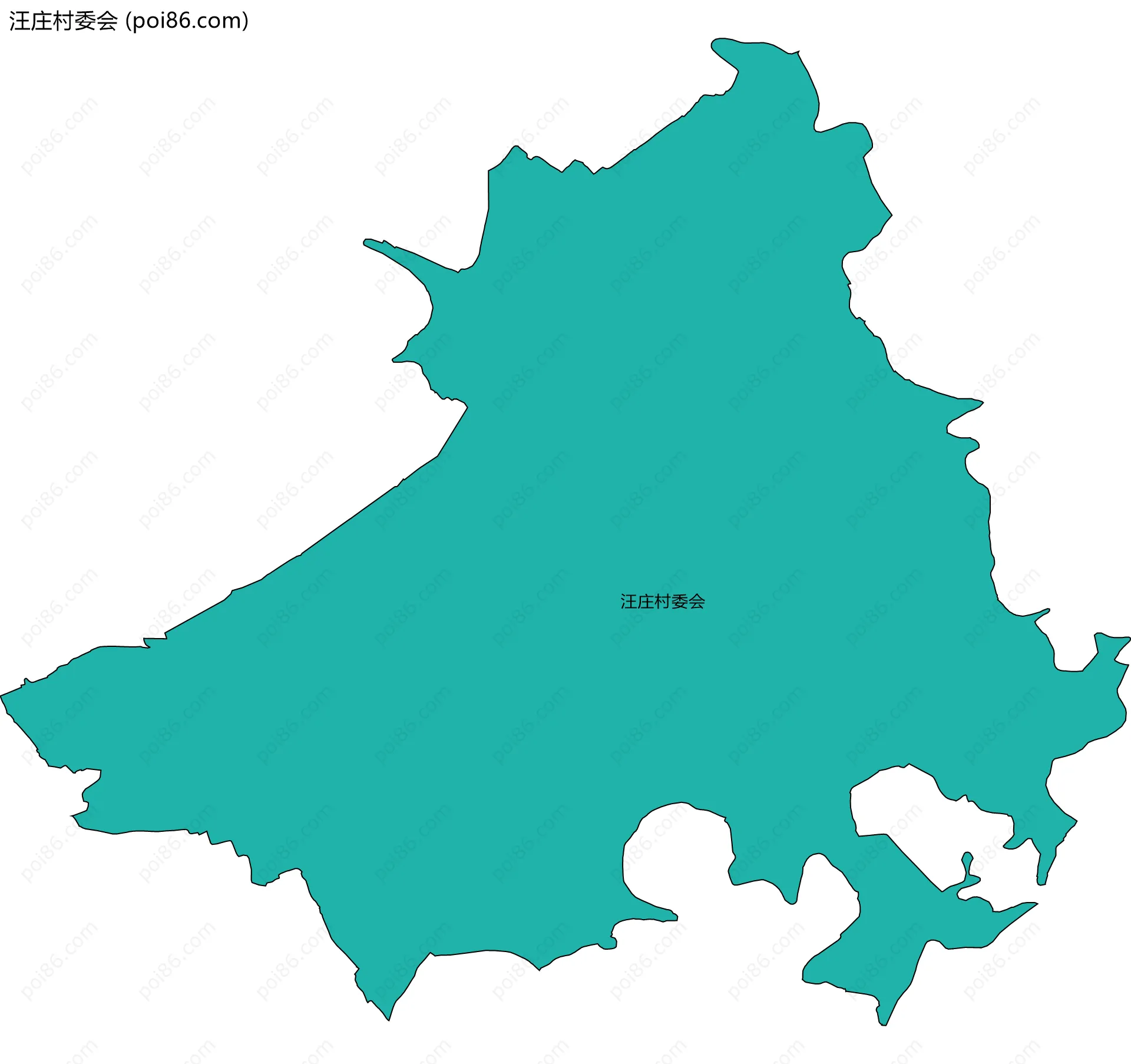 汪庄村委会边界地图