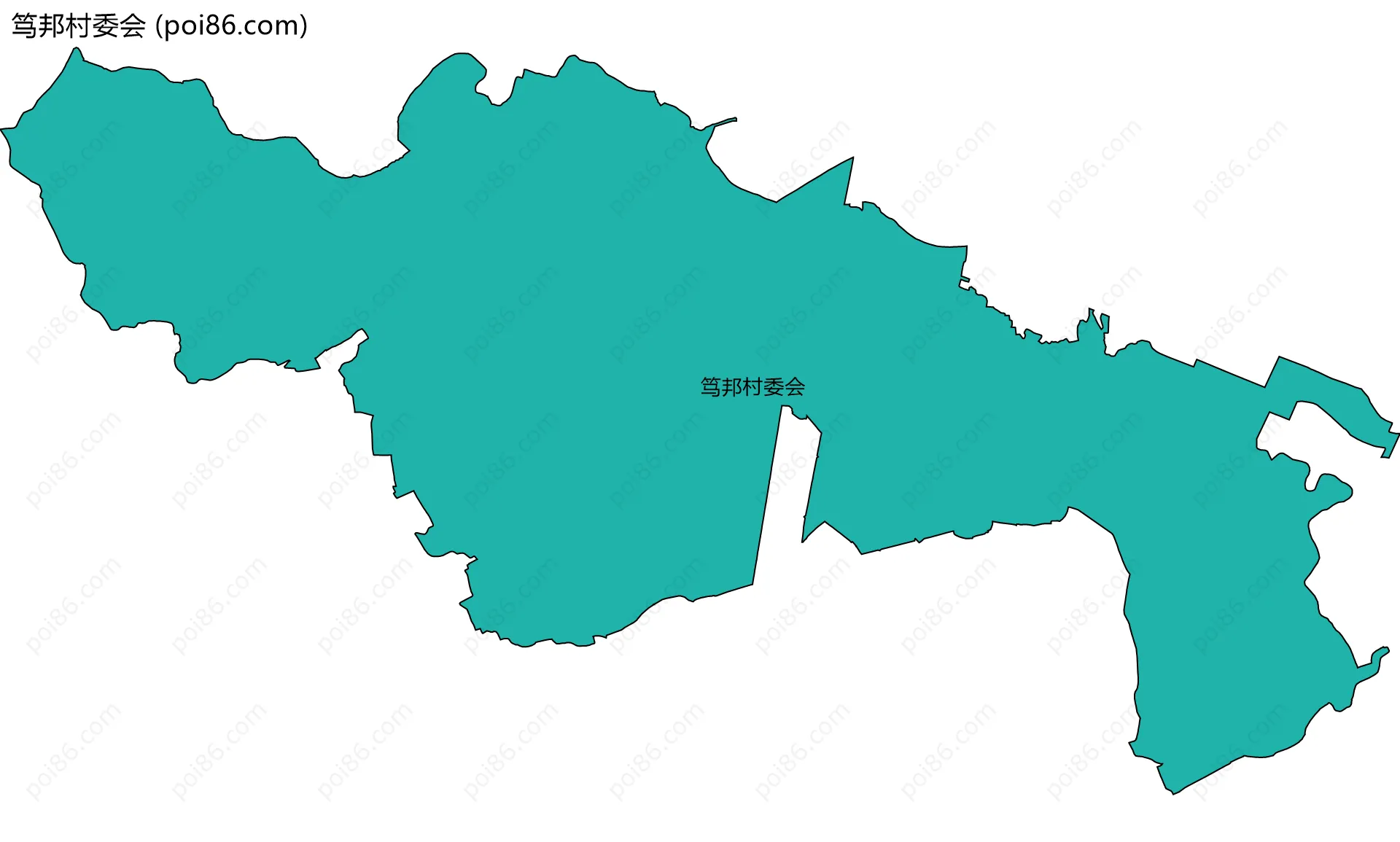 笃邦村委会边界地图