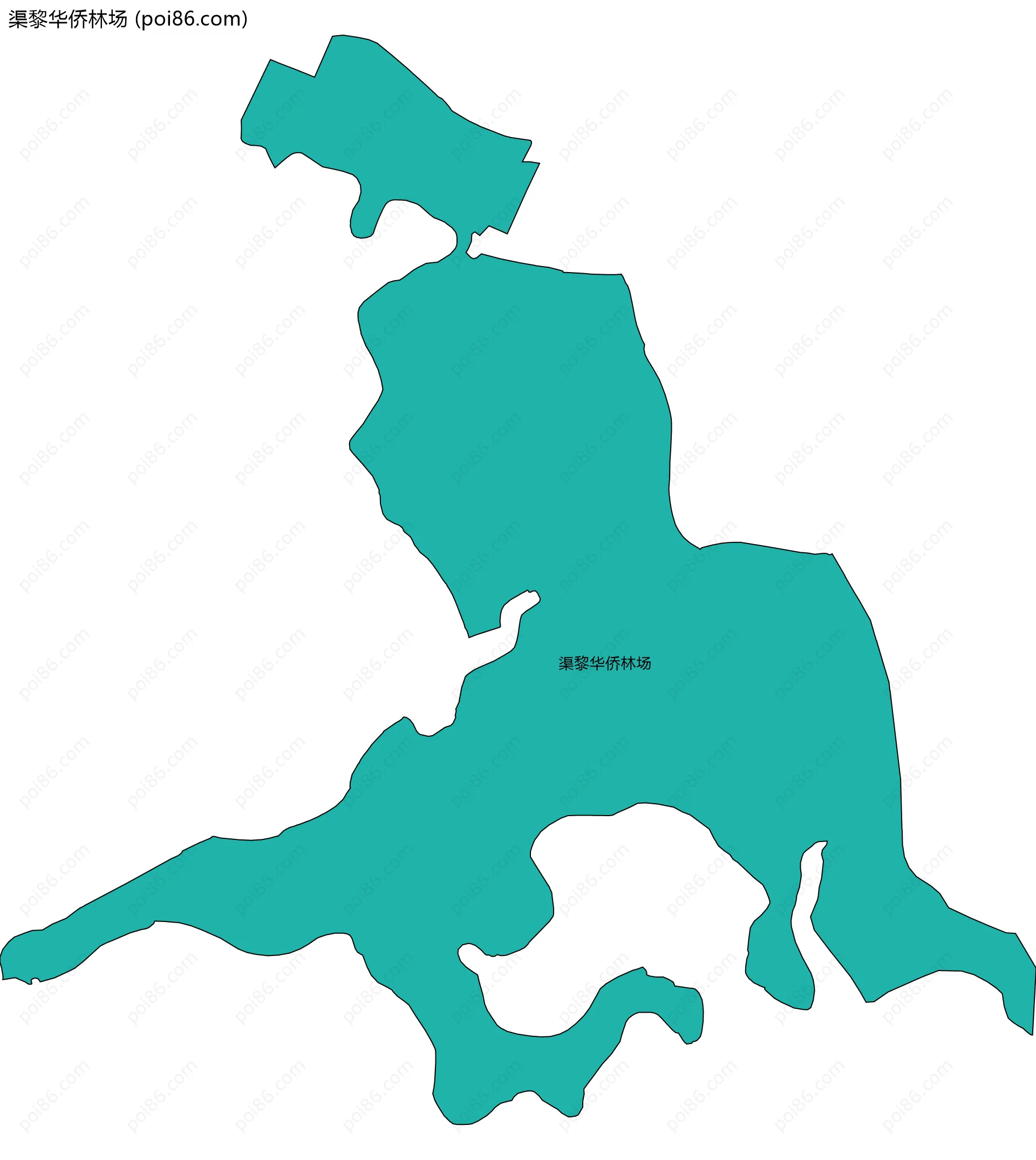 渠黎华侨林场边界地图