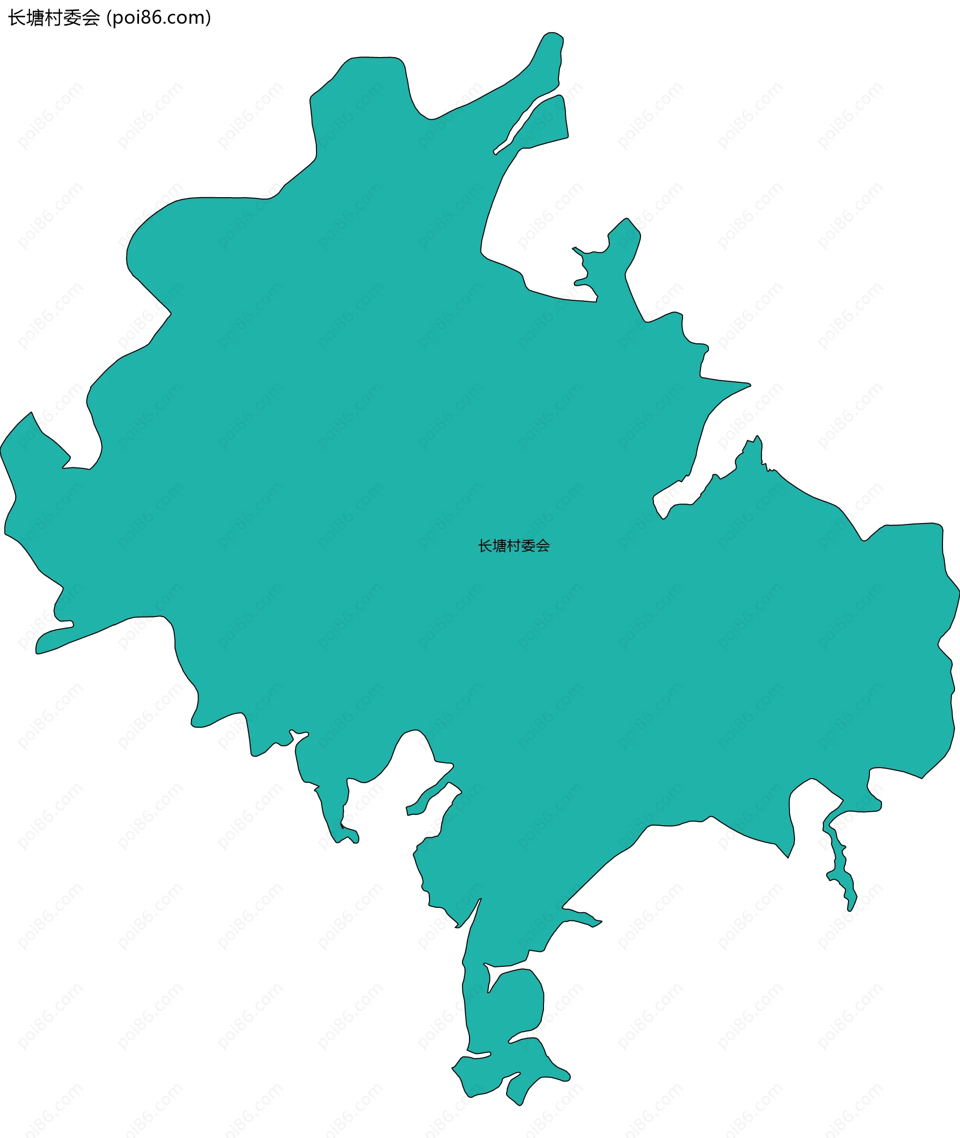 长塘村委会边界地图