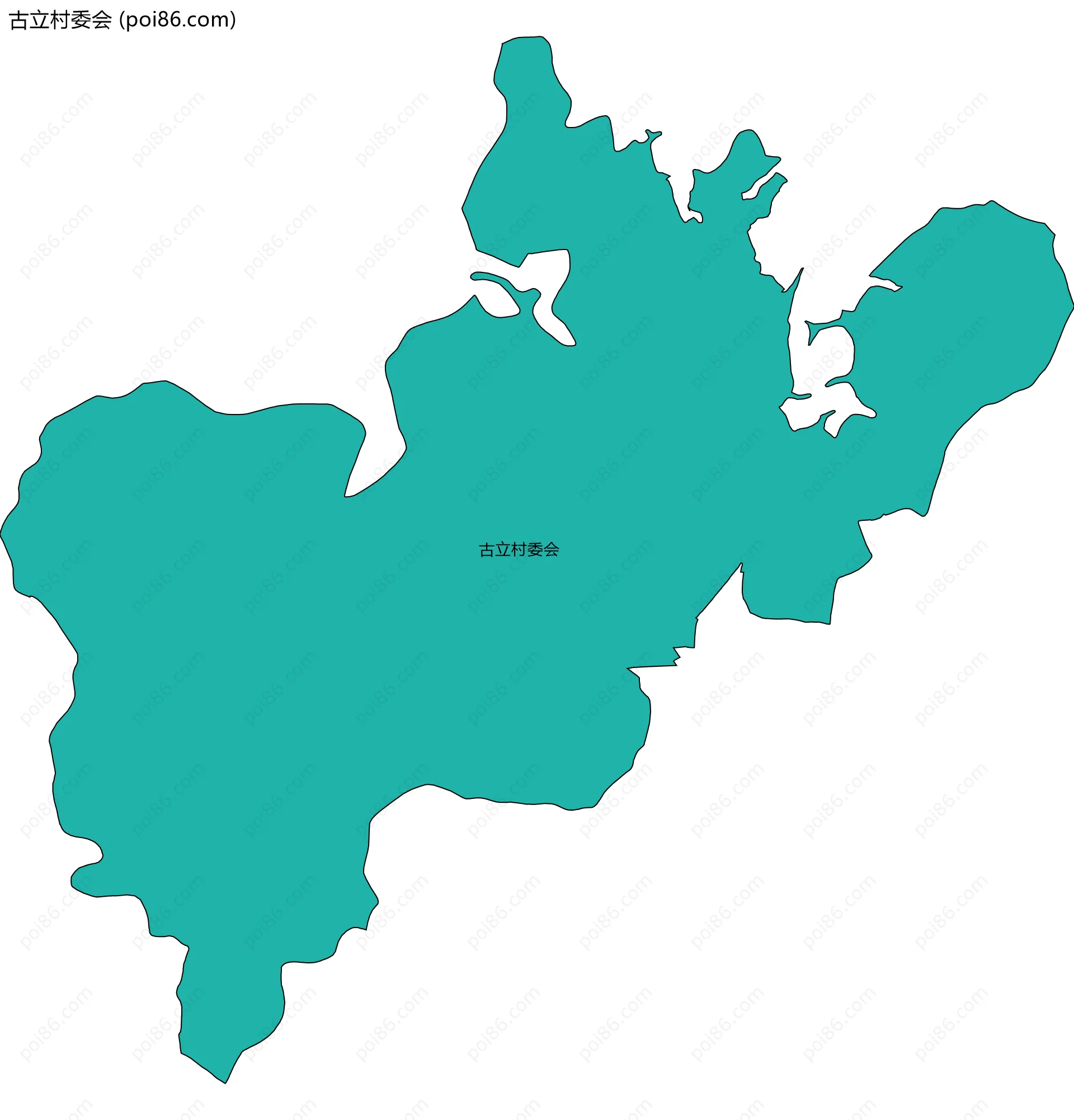 古立村委会边界地图