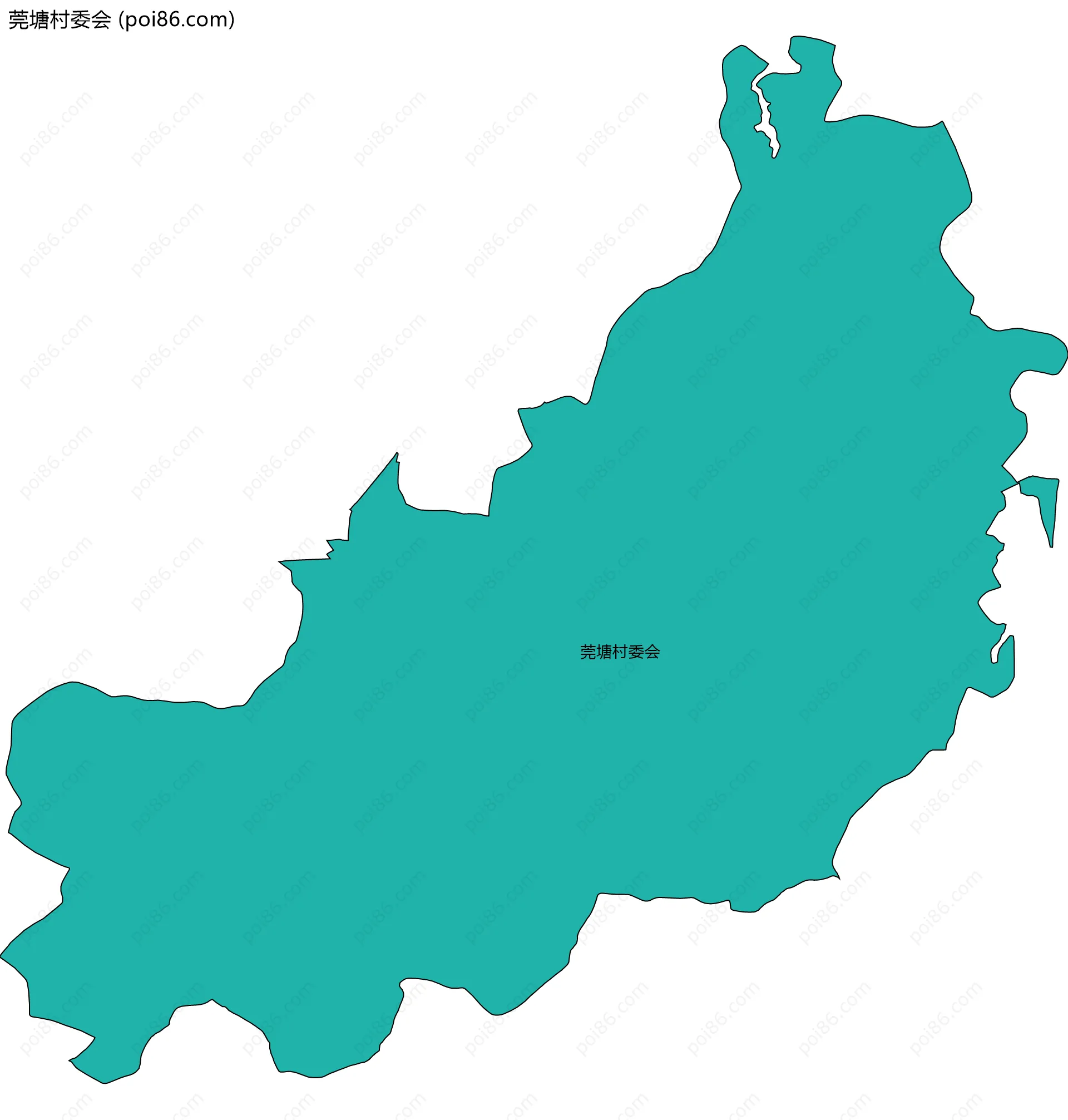 莞塘村委会边界地图