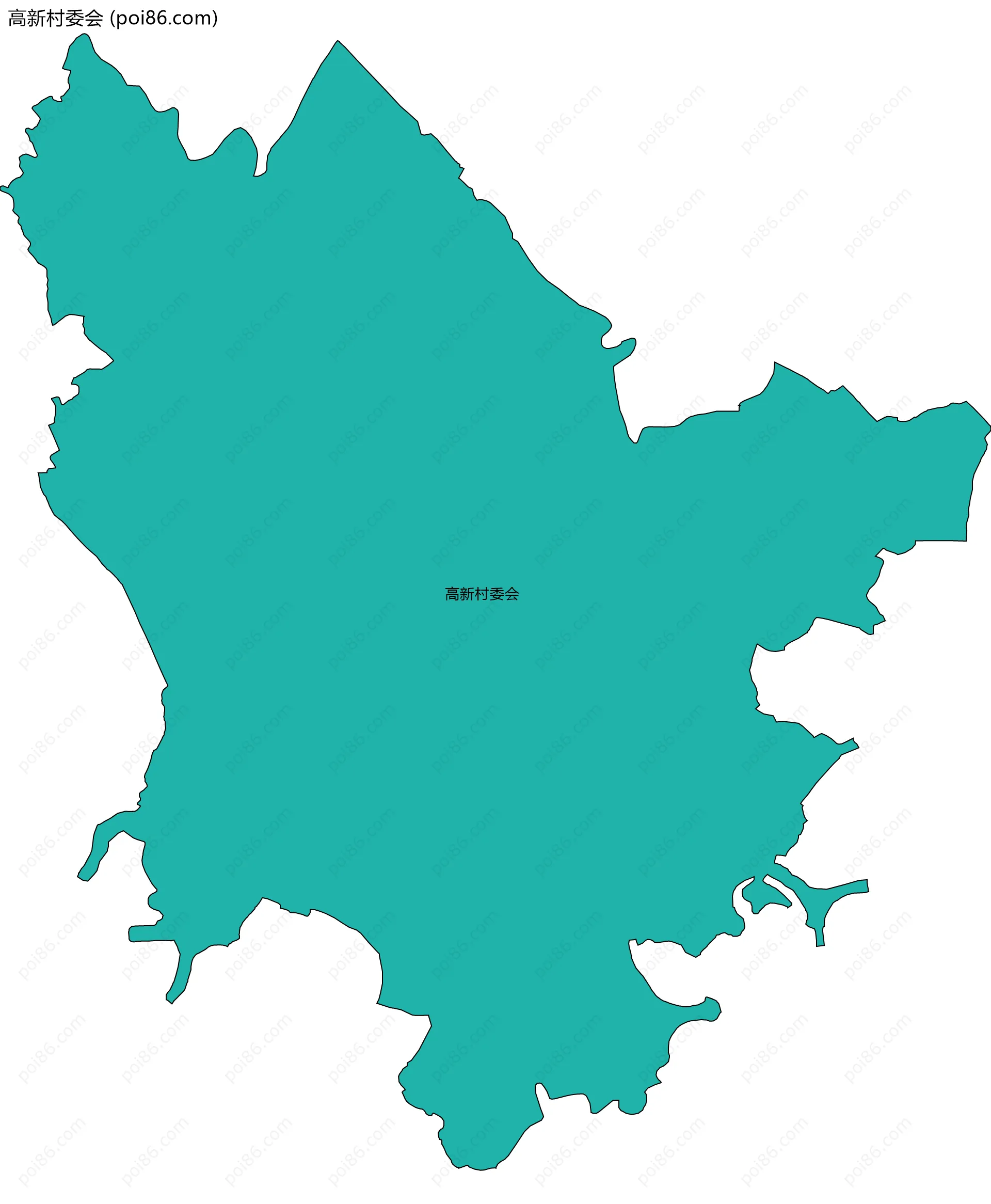 高新村委会边界地图