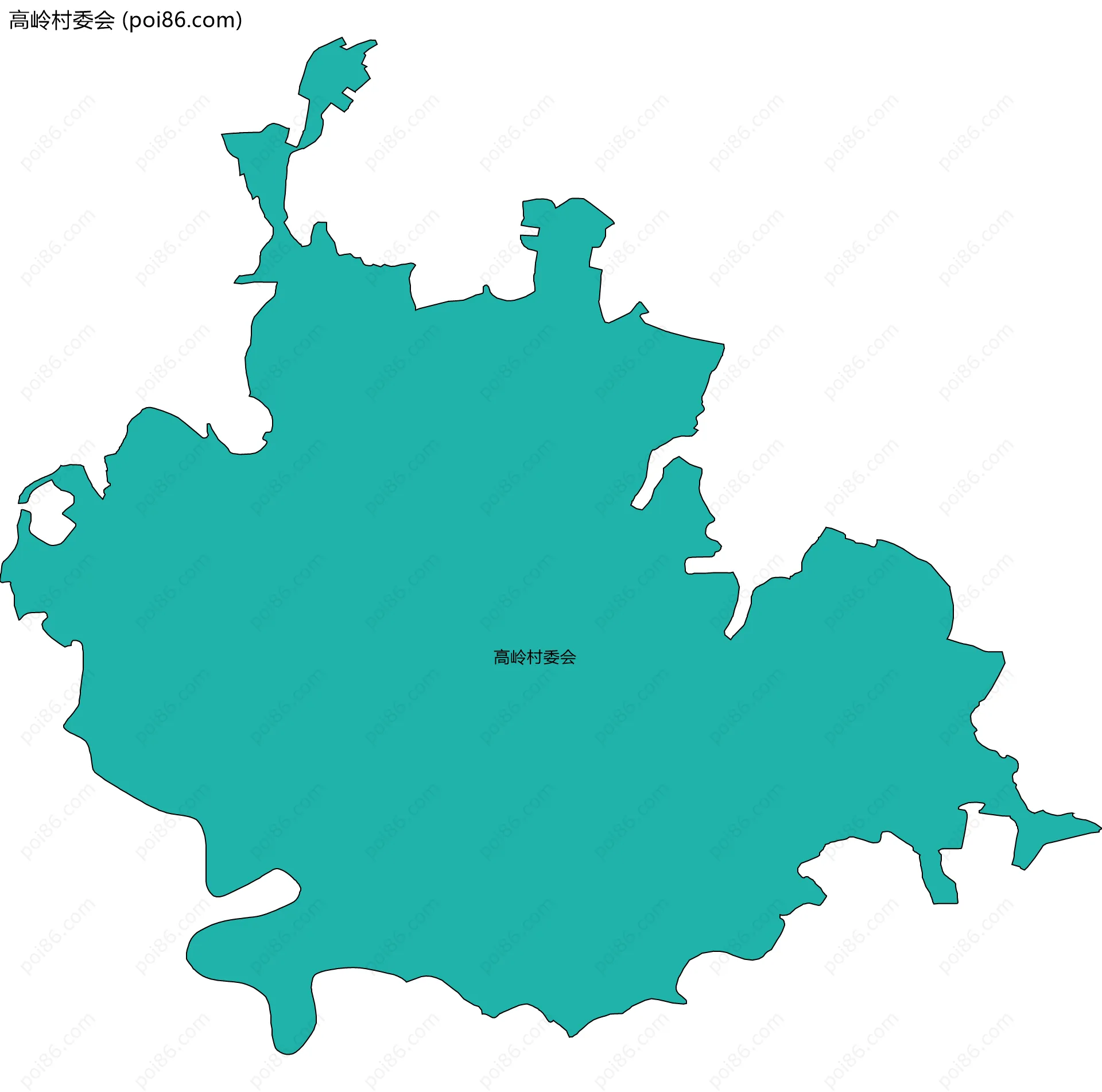 高岭村委会边界地图