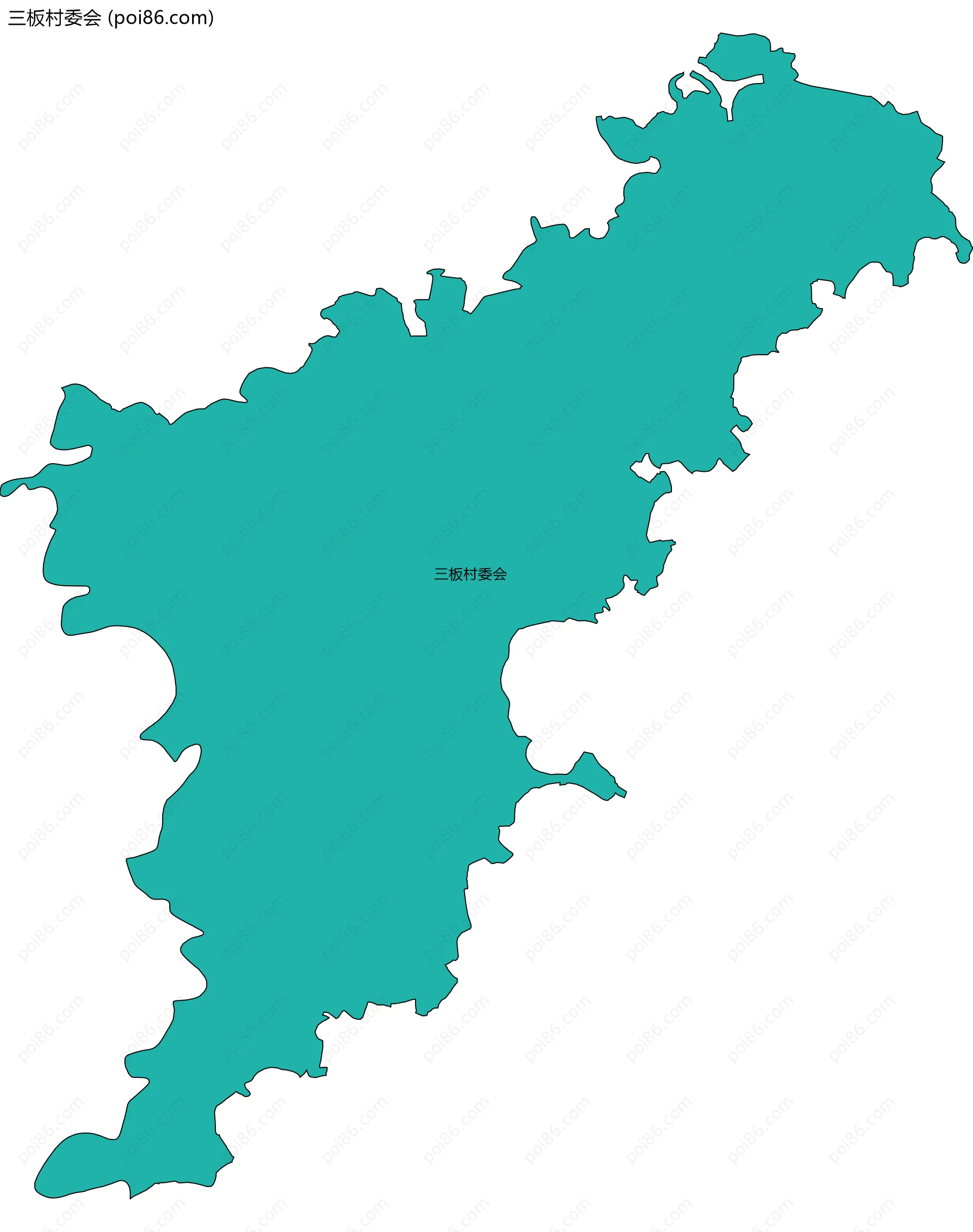 三板村委会边界地图