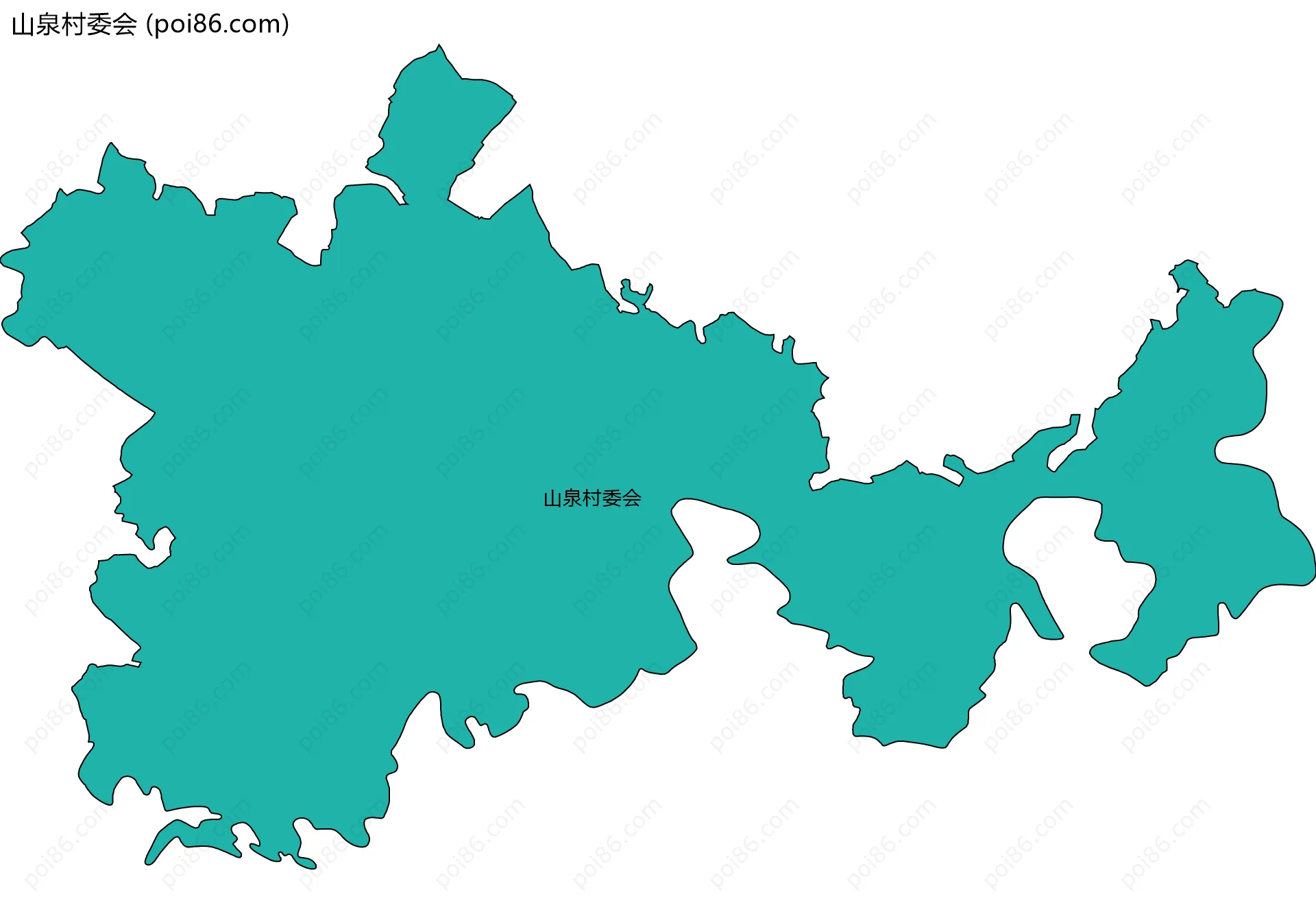 山泉村委会边界地图