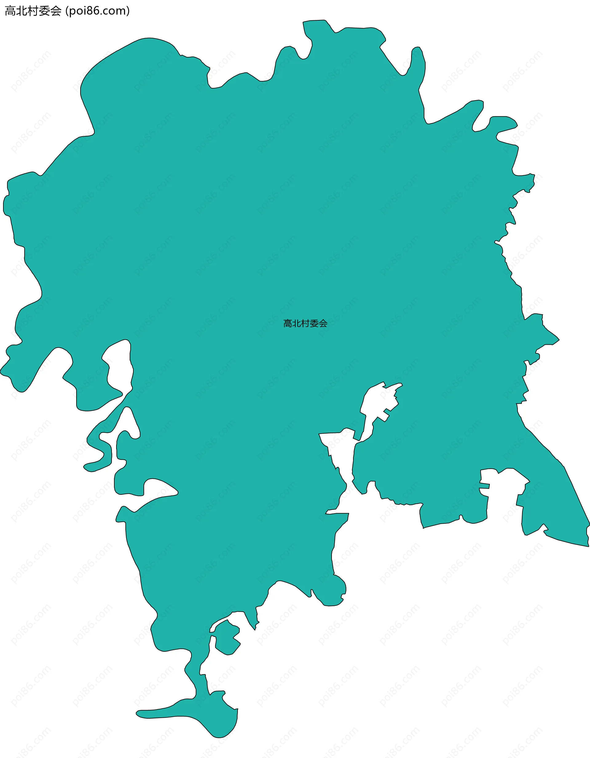 高北村委会边界地图