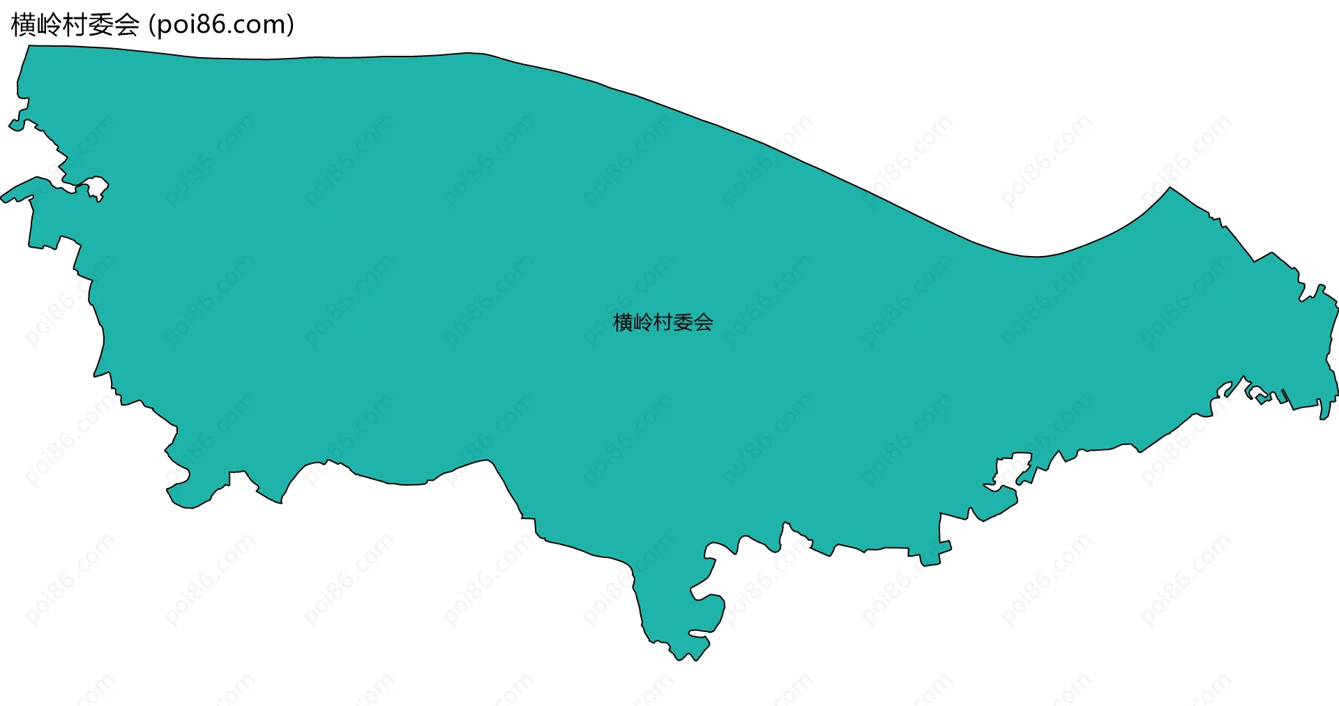 横岭村委会边界地图