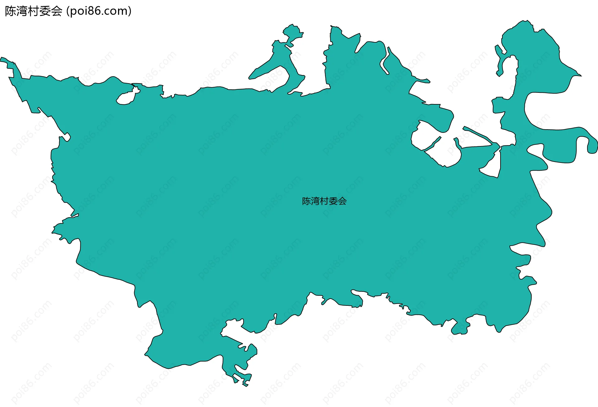 陈湾村委会边界地图