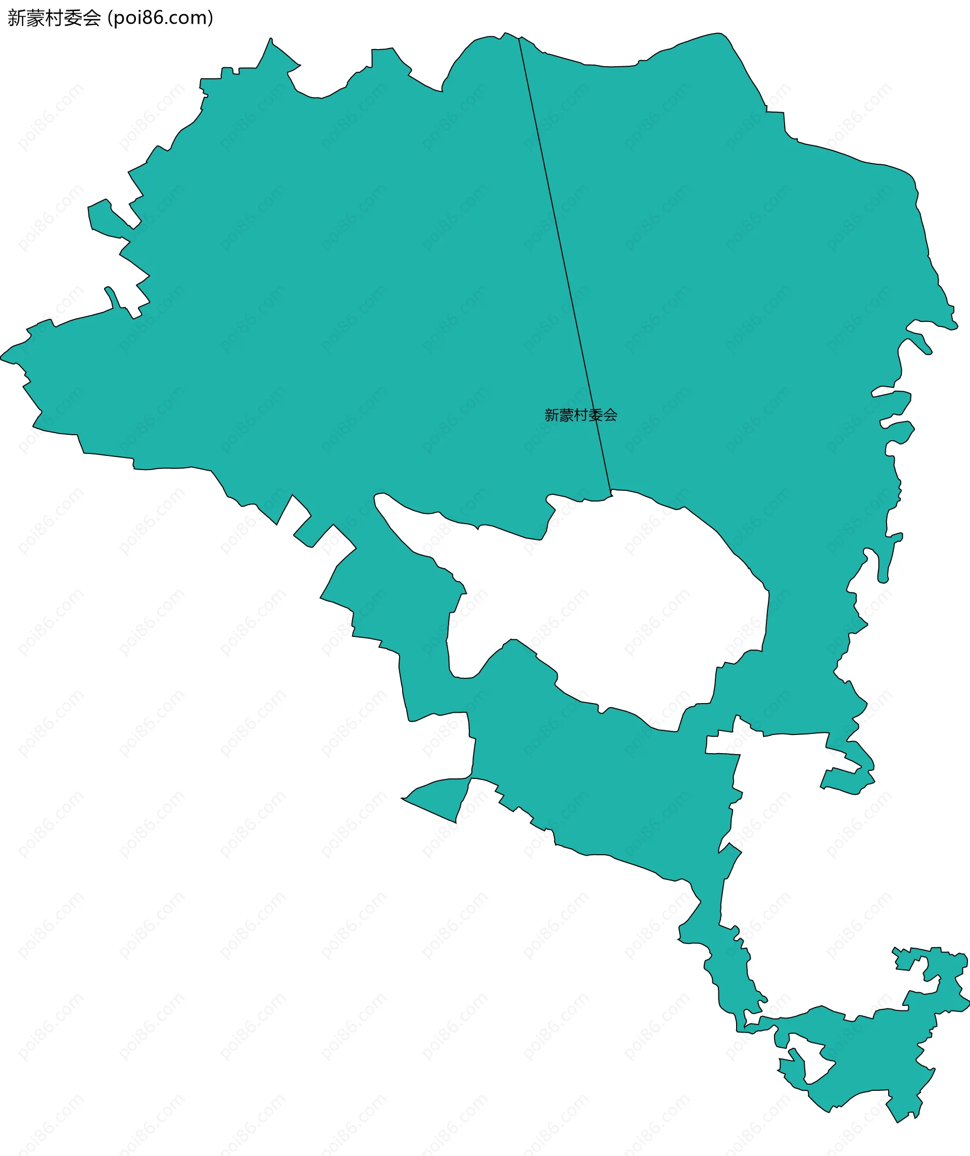 新蒙村委会边界地图