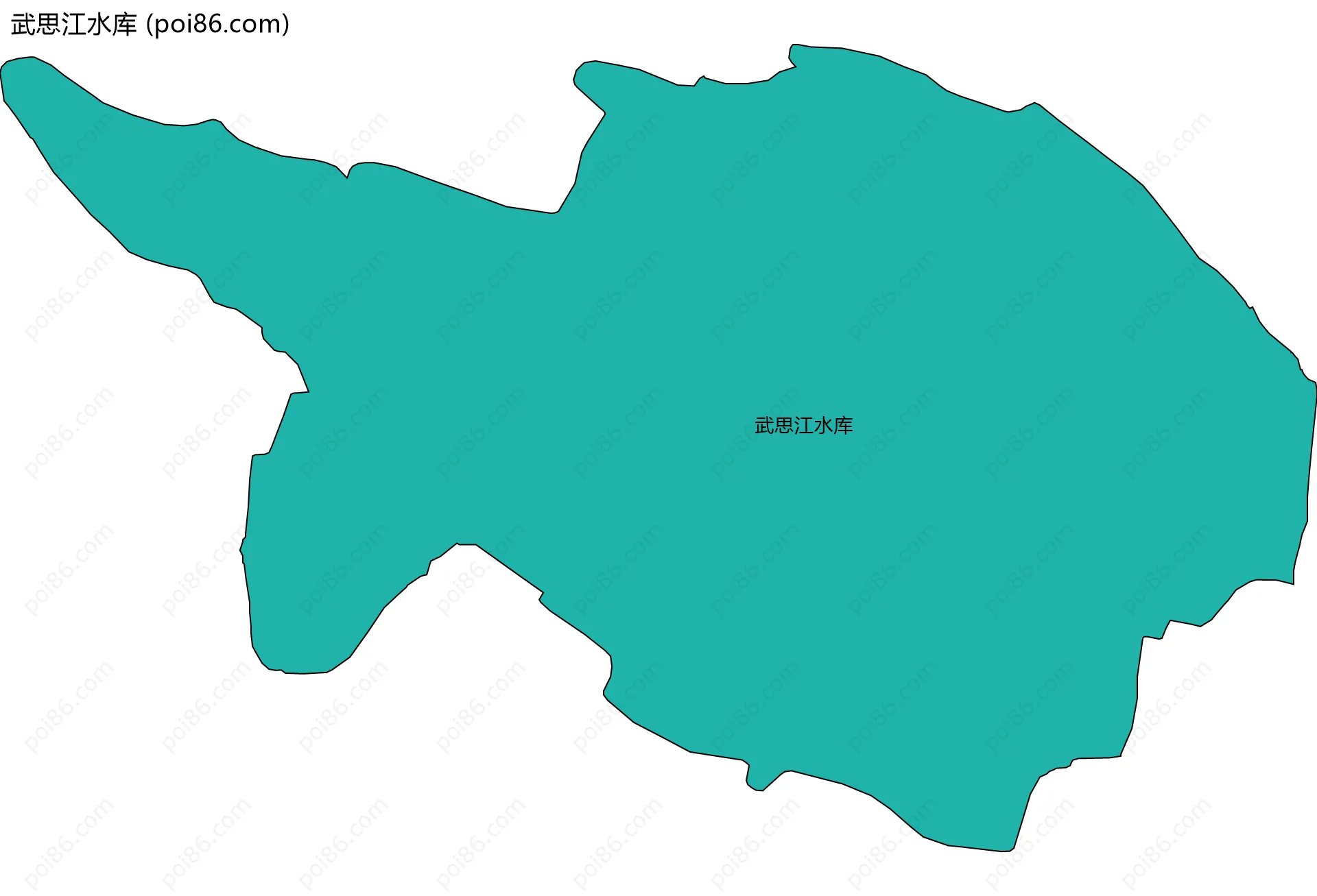 武思江水库边界地图