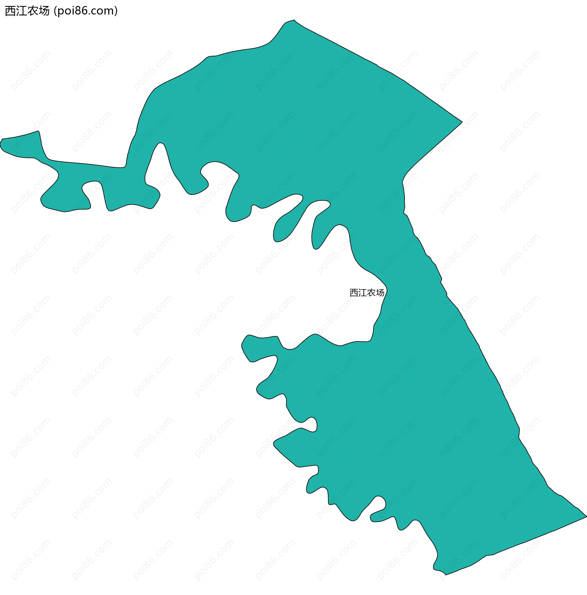 西江农场边界地图