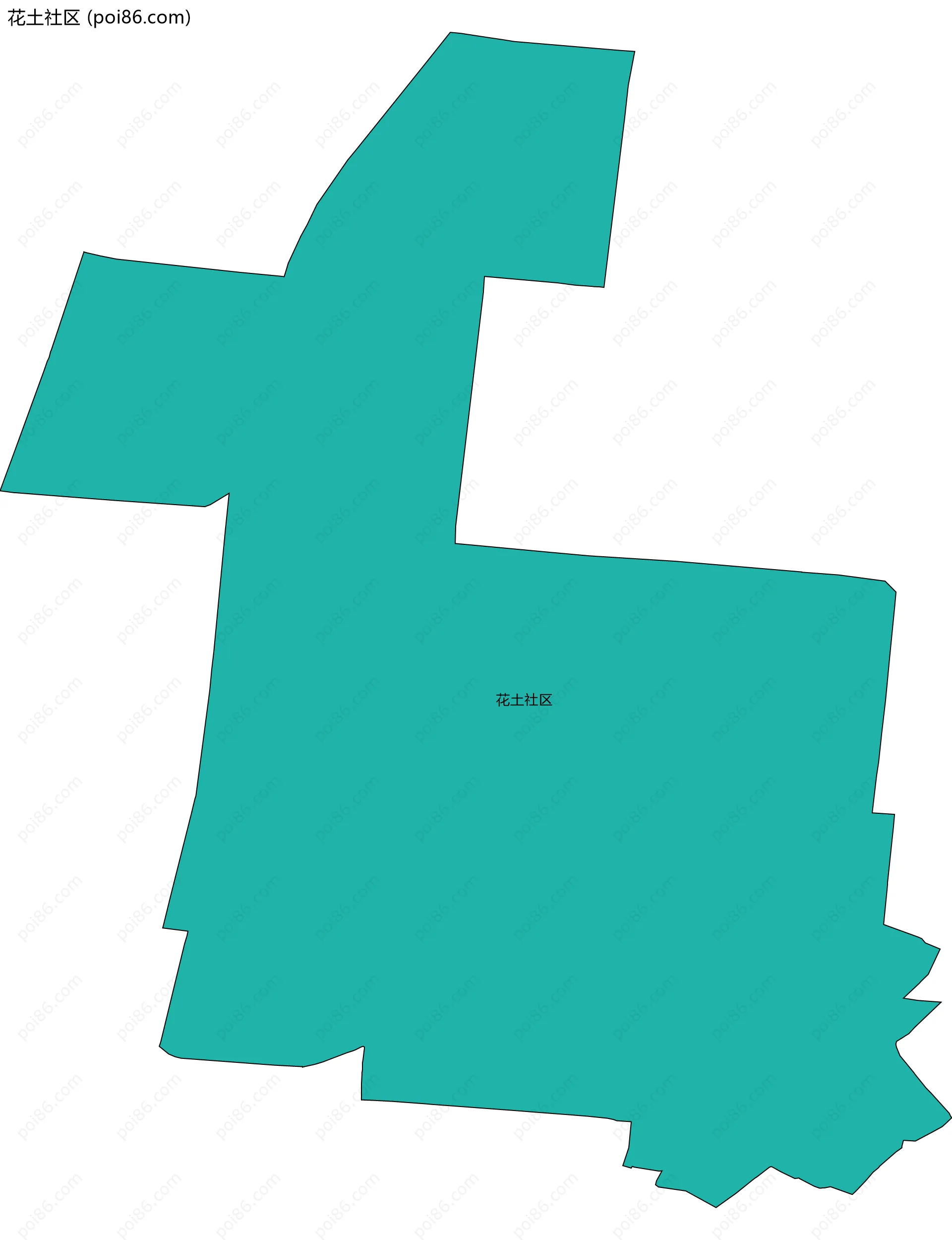 花土社区边界地图